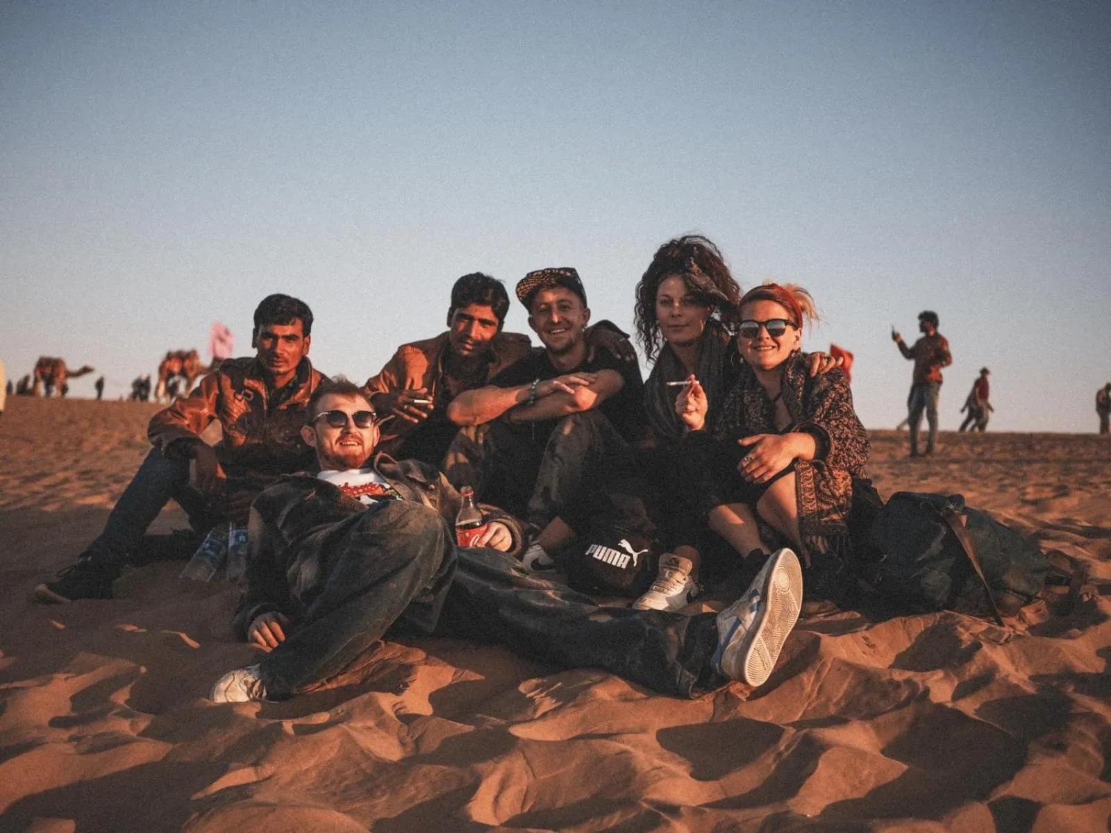 People in Blue Eye Hostel