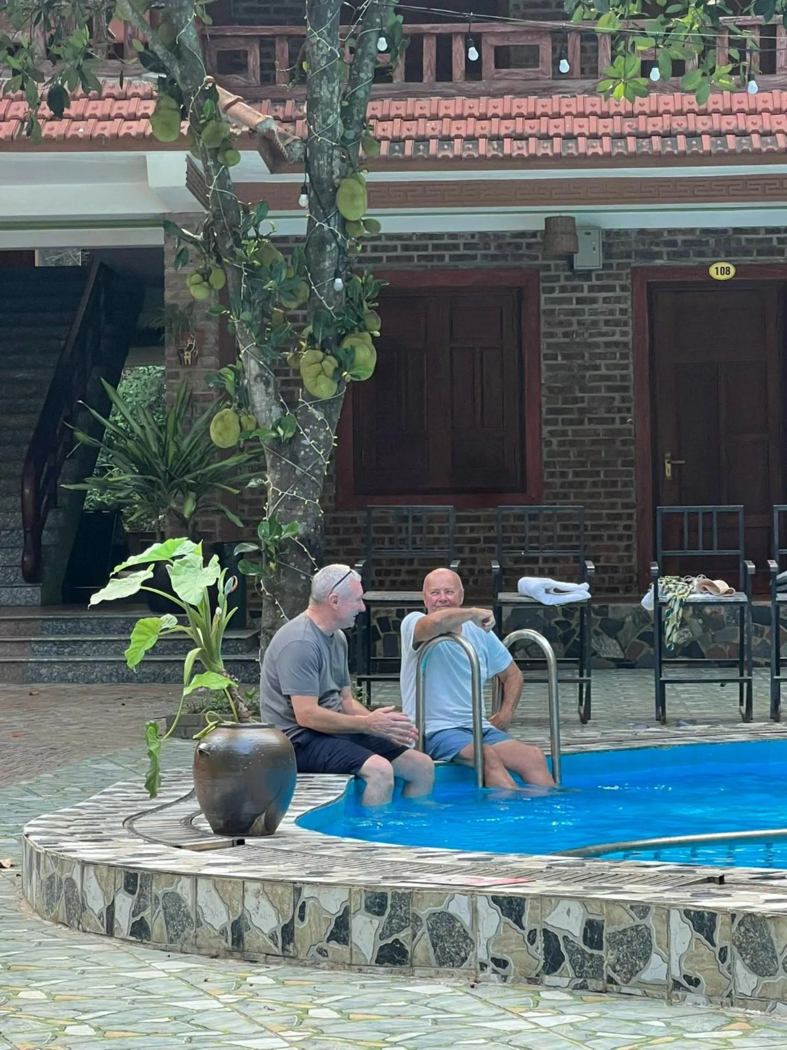 Swimming pool in Trang An Heritage Garden