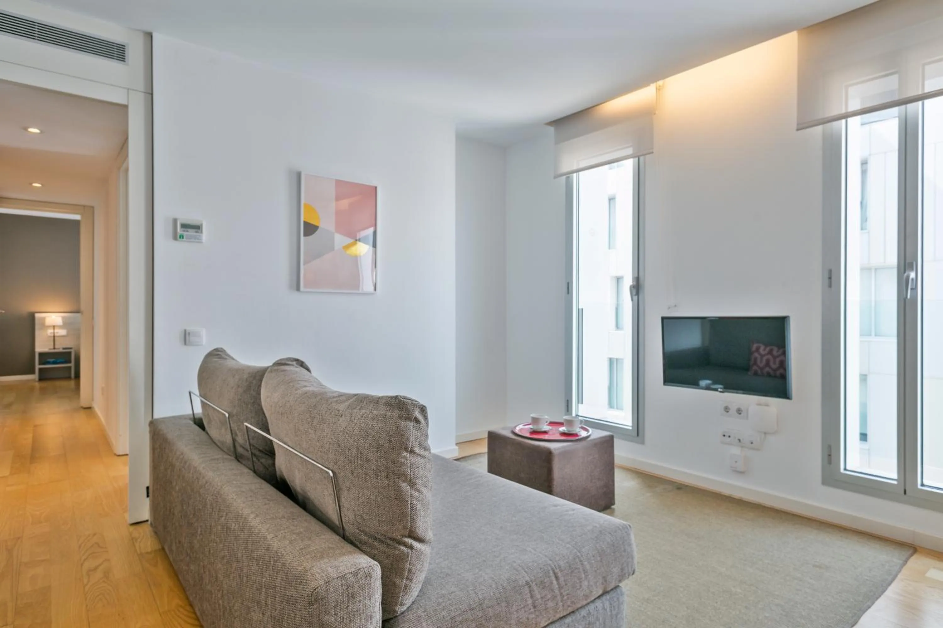 Seating area in Lugaris Beach Apartments