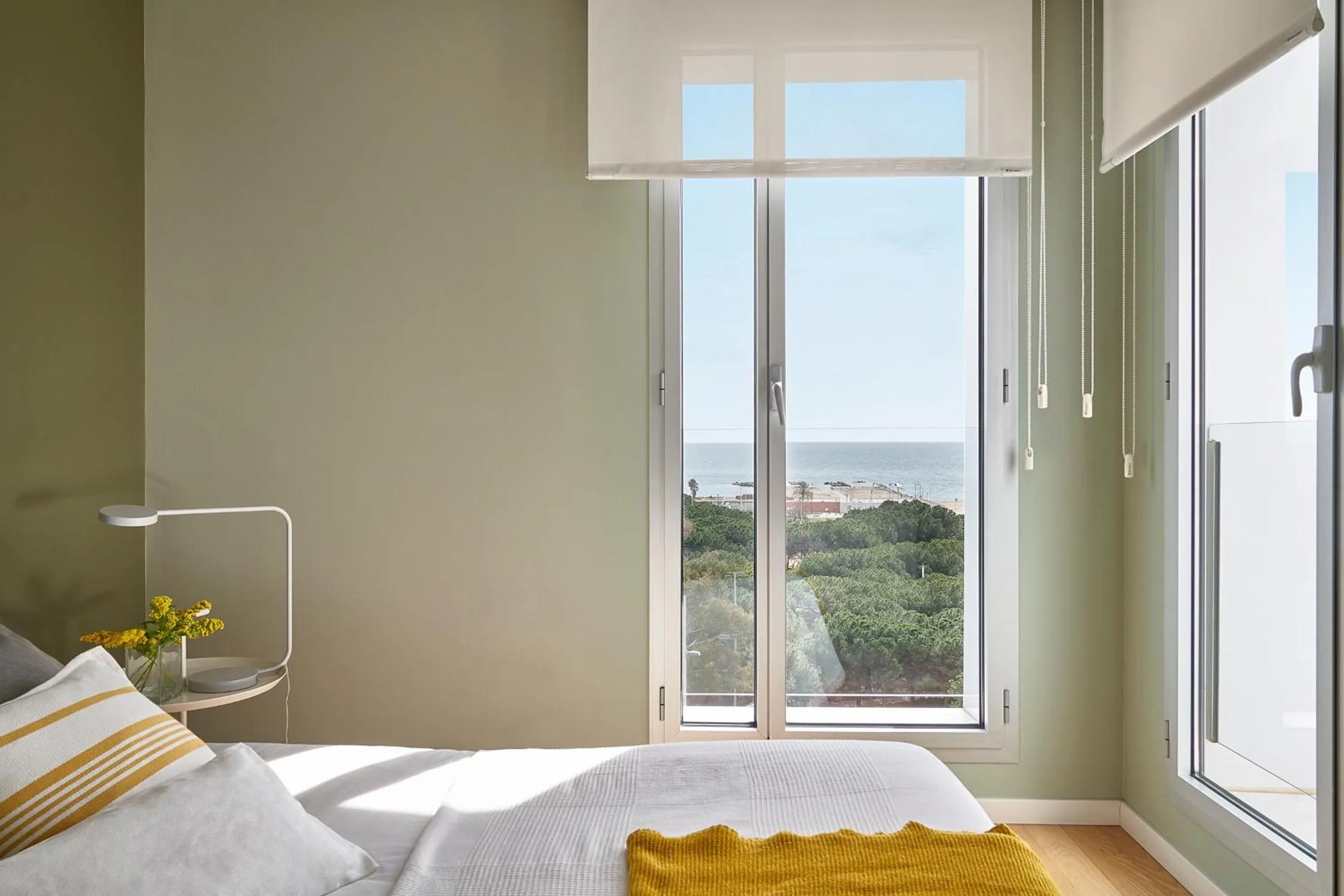 View (from property/room), Bed in Lugaris Beach Apartments