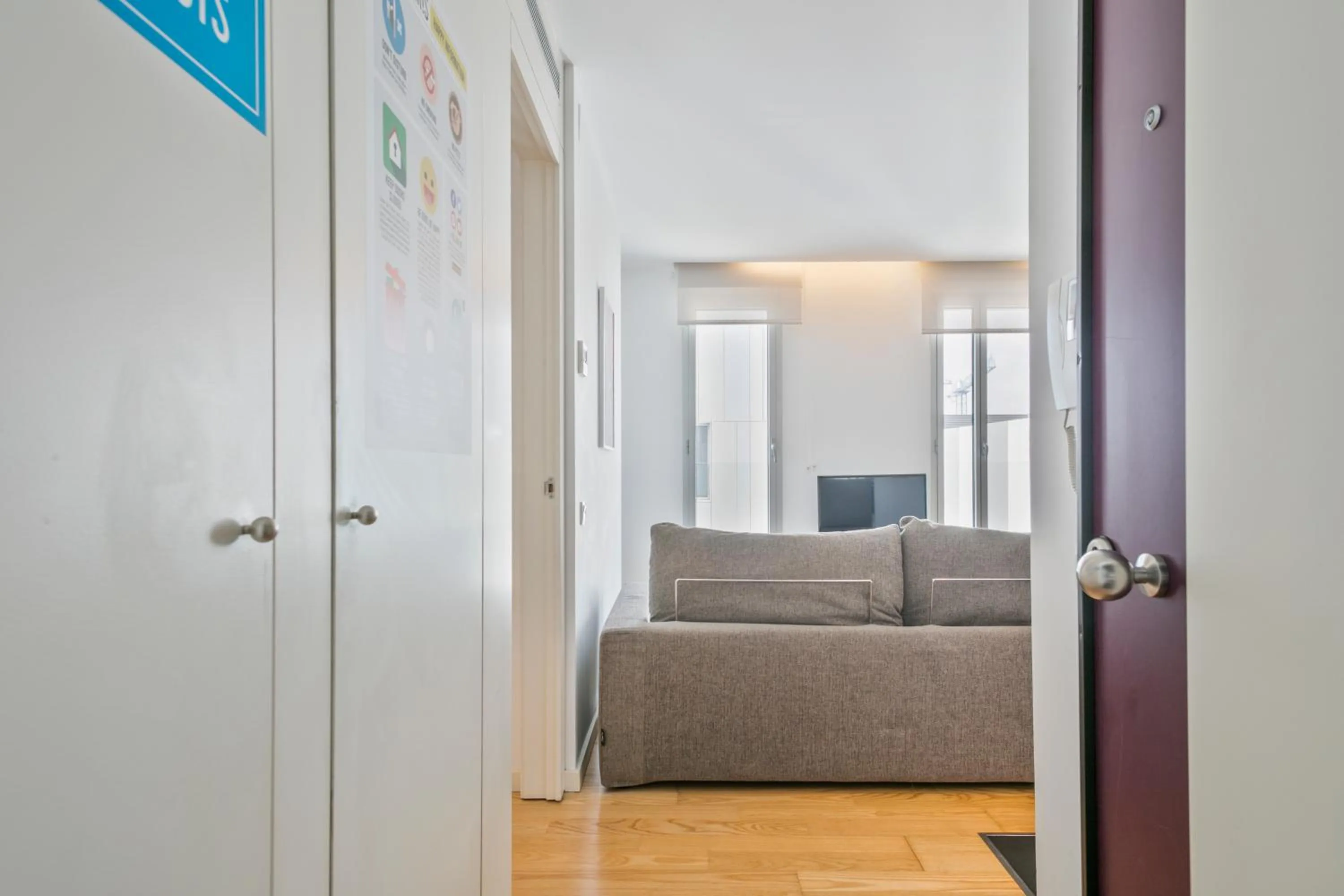 Living room in Lugaris Beach Apartments