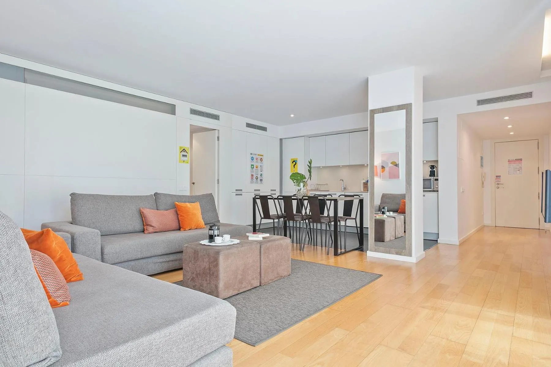 Living room in Lugaris Beach Apartments