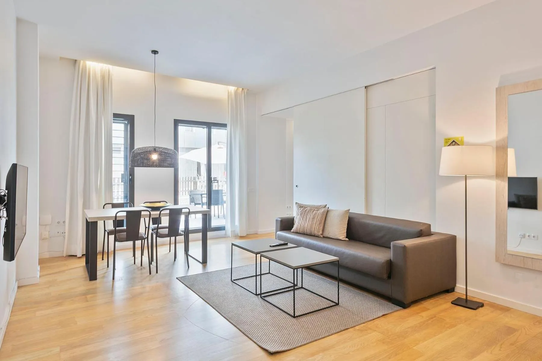 Living room in Lugaris Beach Apartments