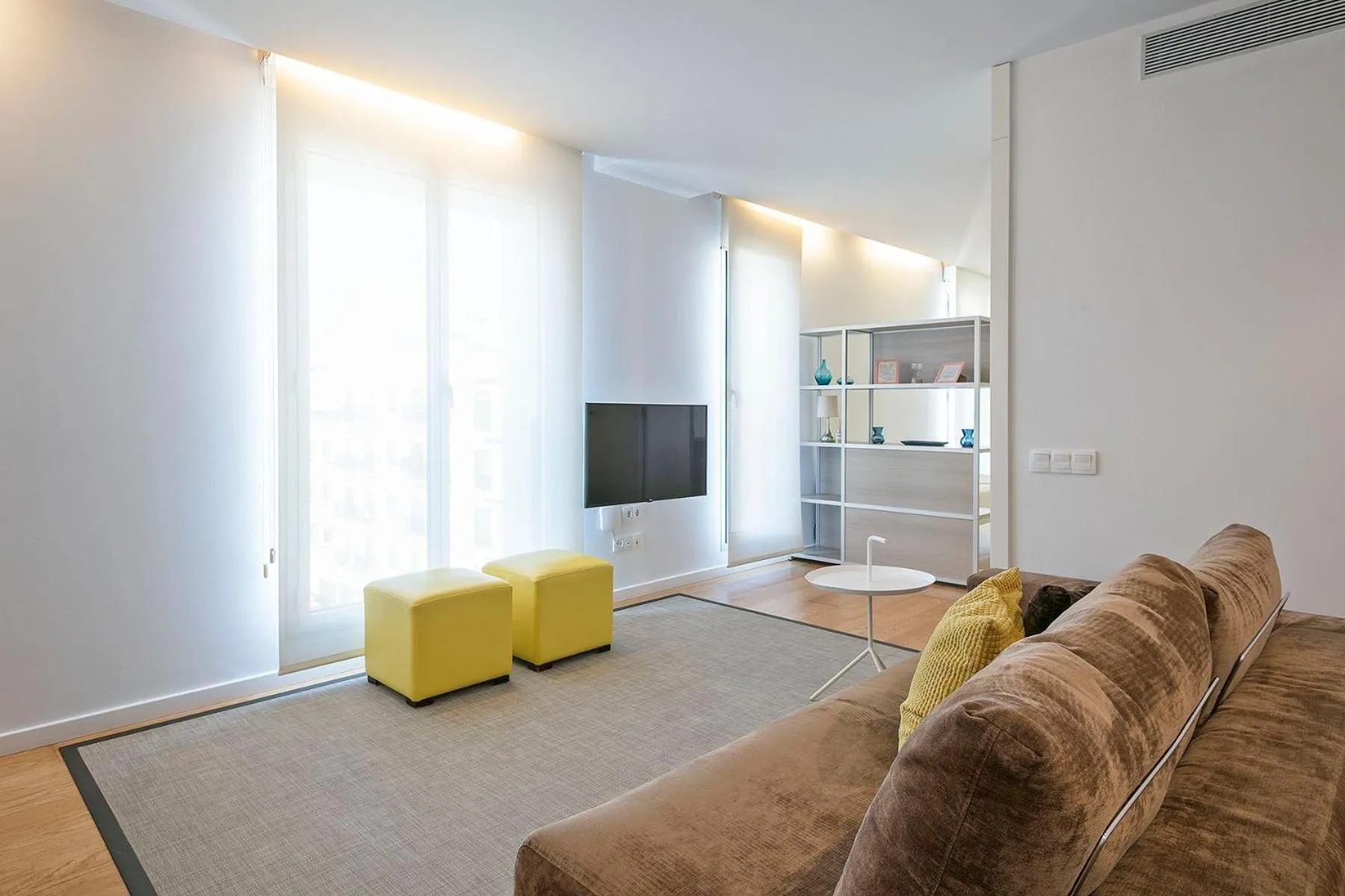 Living room in Lugaris Beach Apartments