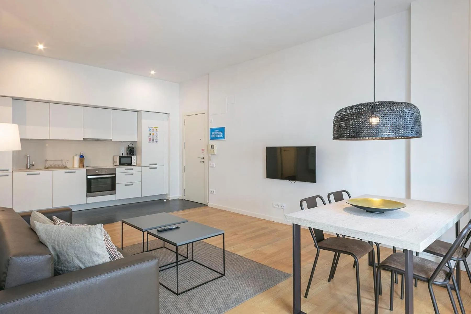 Living room in Lugaris Beach Apartments