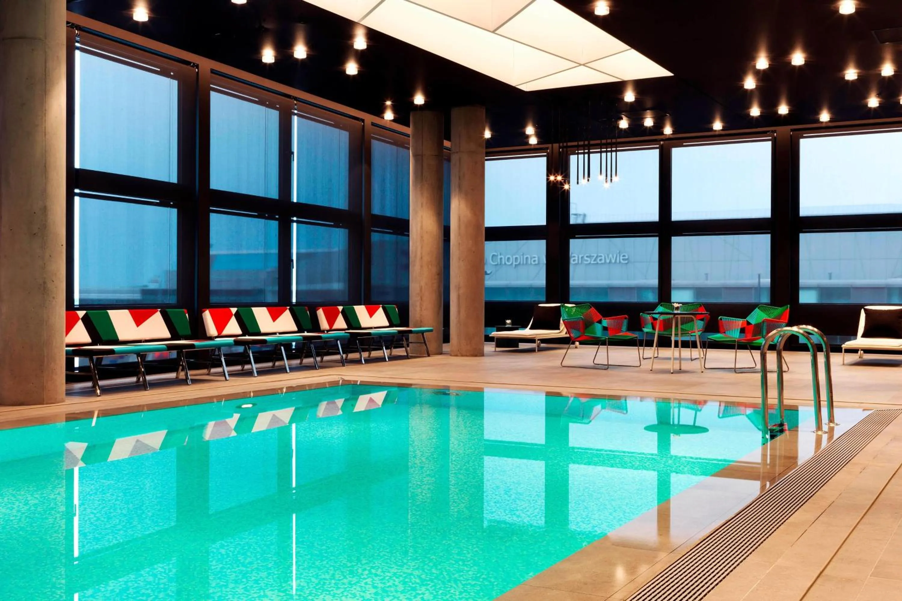 Swimming pool in Renaissance Warsaw Airport Hotel