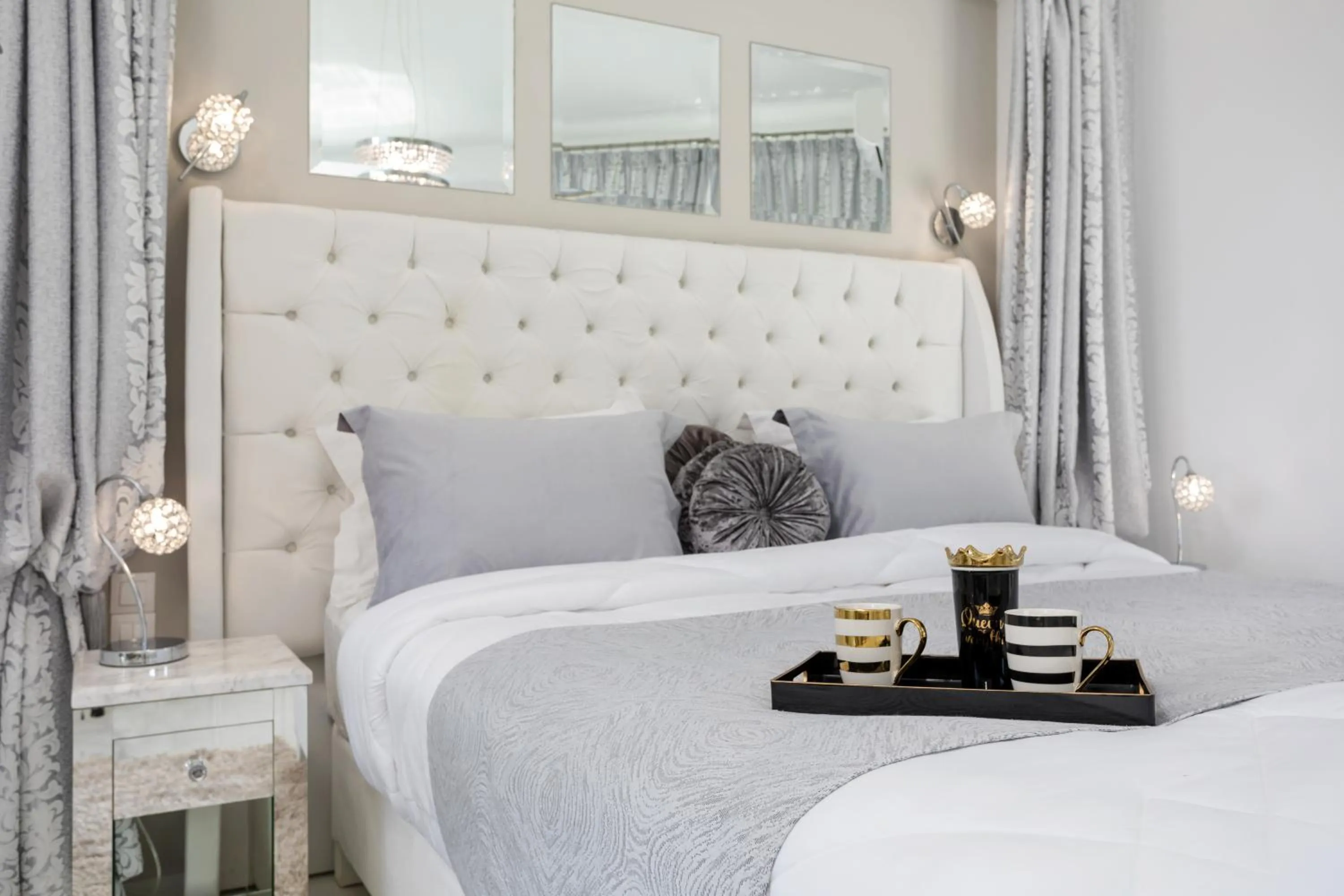 Bed in Dion Villa Zakynthos Greece