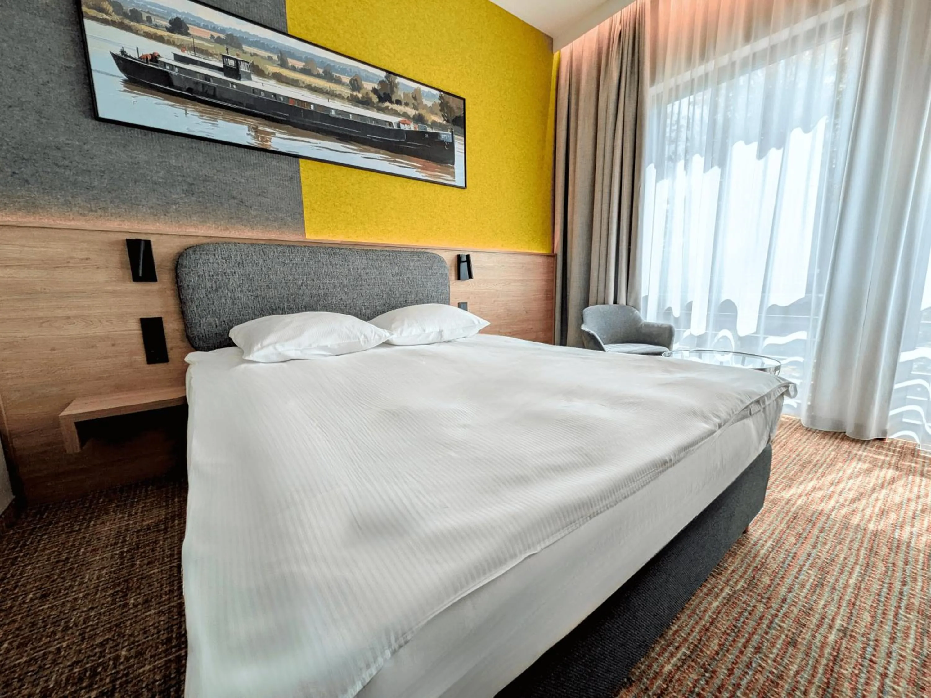 Bed in Qubus Hotel Bydgoszcz