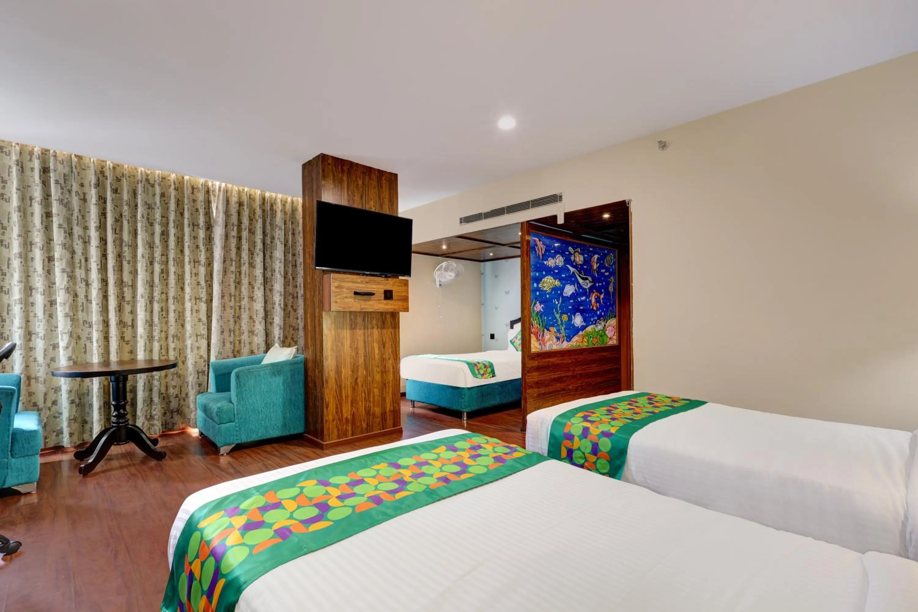 Bedroom in Treebo Blak & Wite Rk Beach