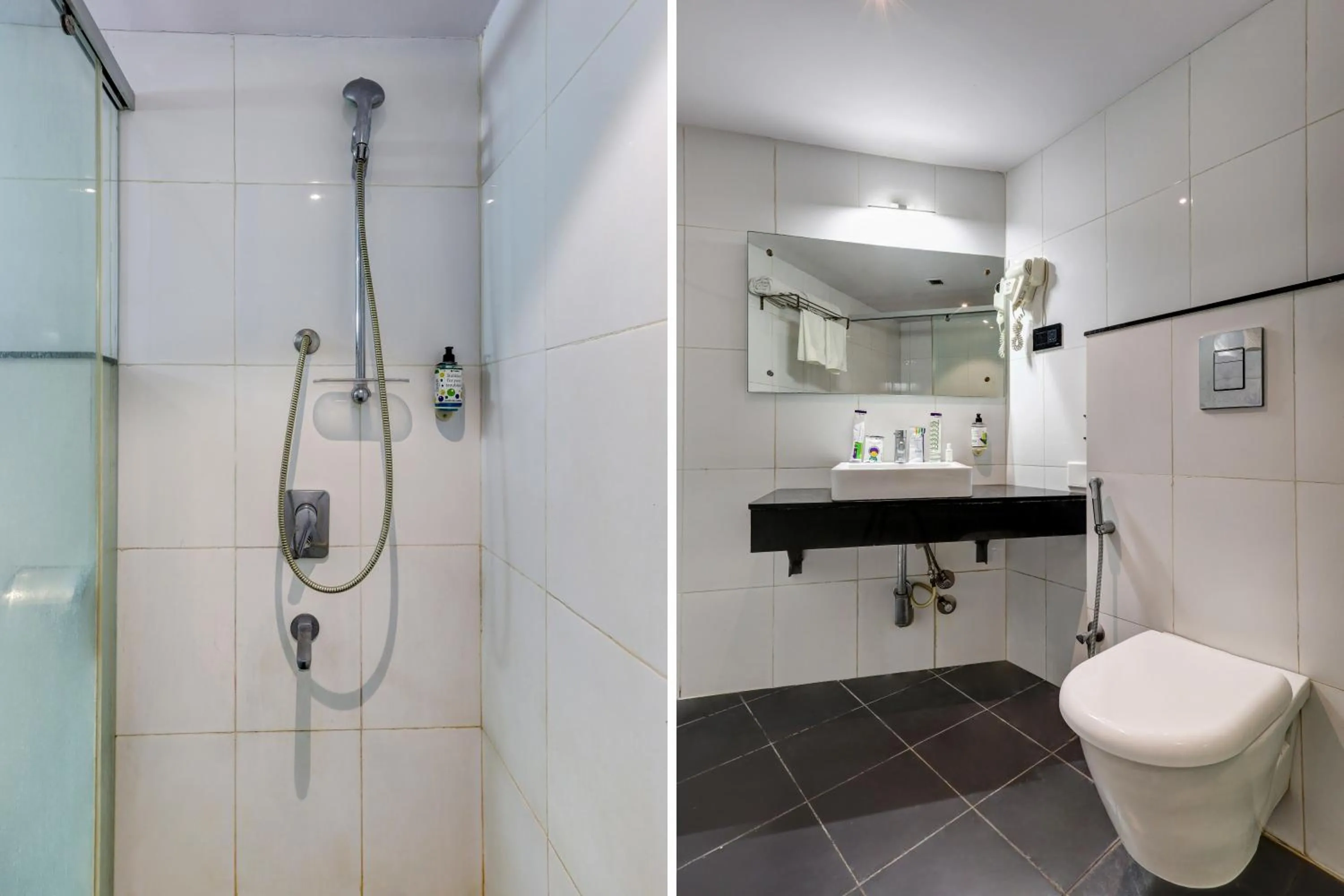 Bathroom in Treebo Blak & Wite Rk Beach