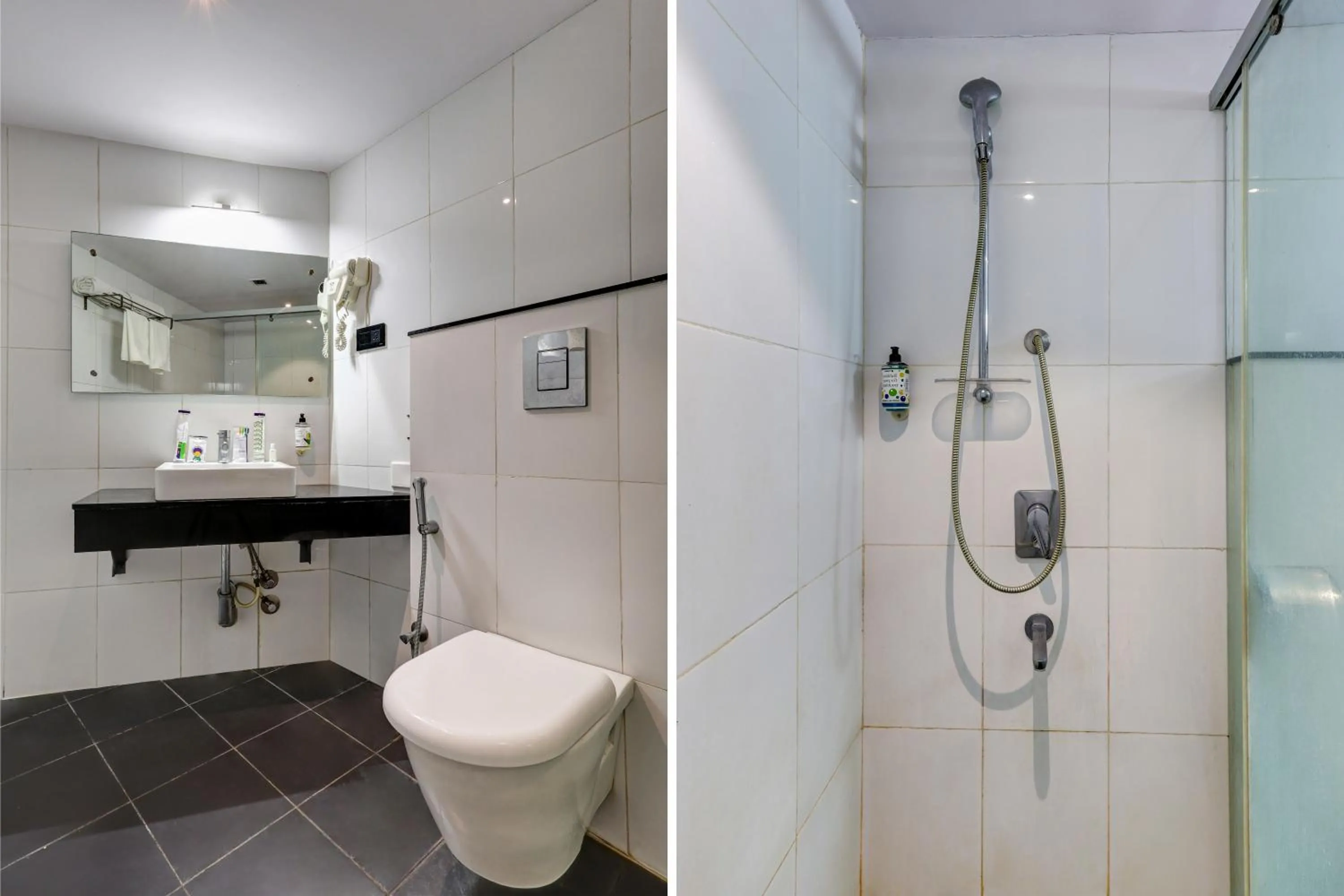Bathroom in Treebo Blak & Wite Rk Beach