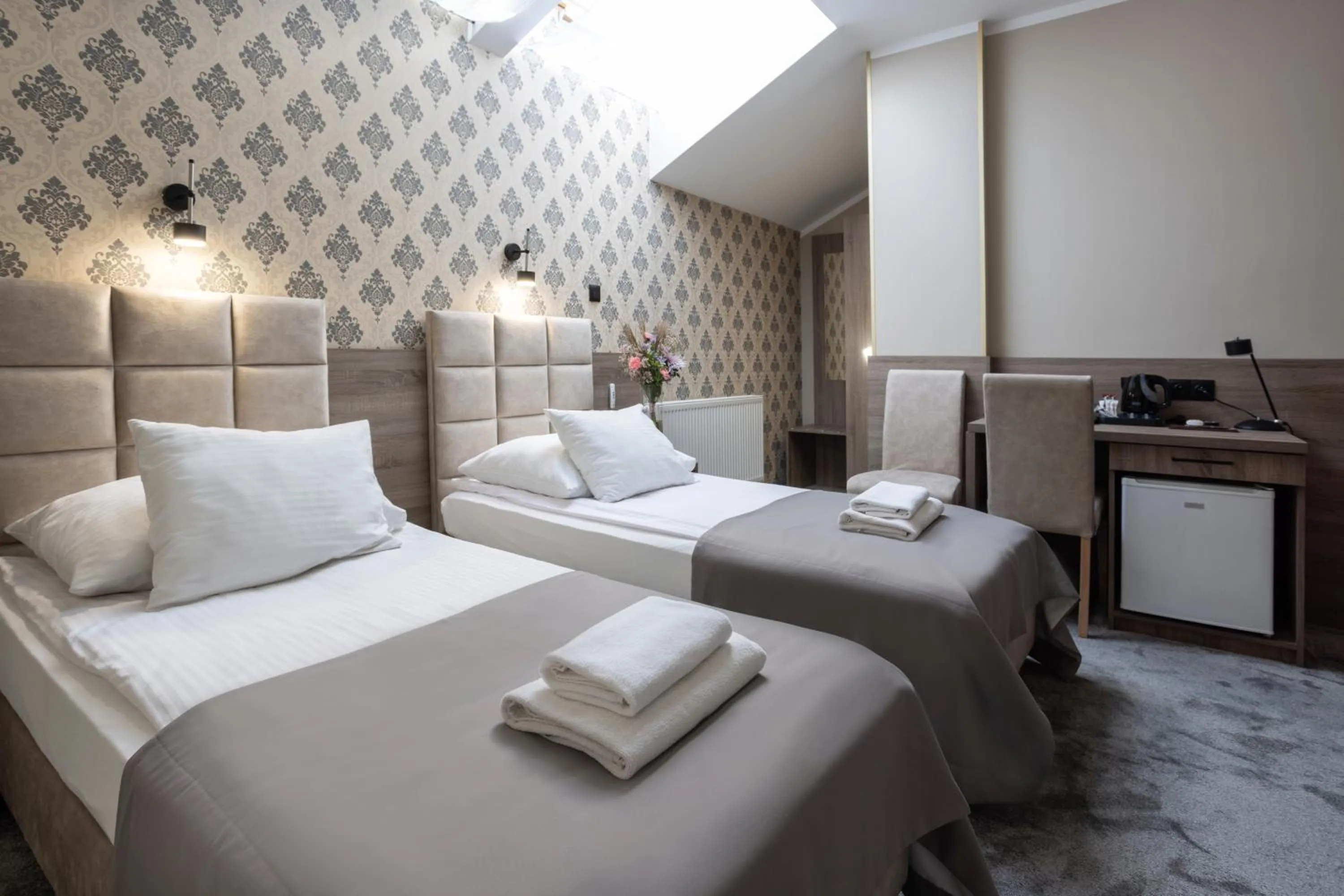 Bed in Hotel Maksymilian