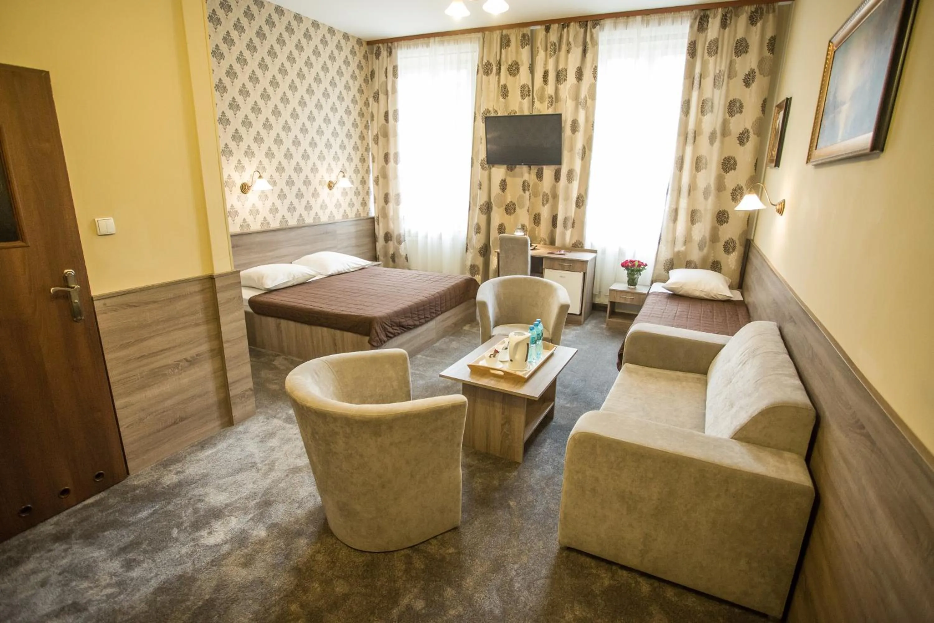 Bed in Hotel Maksymilian