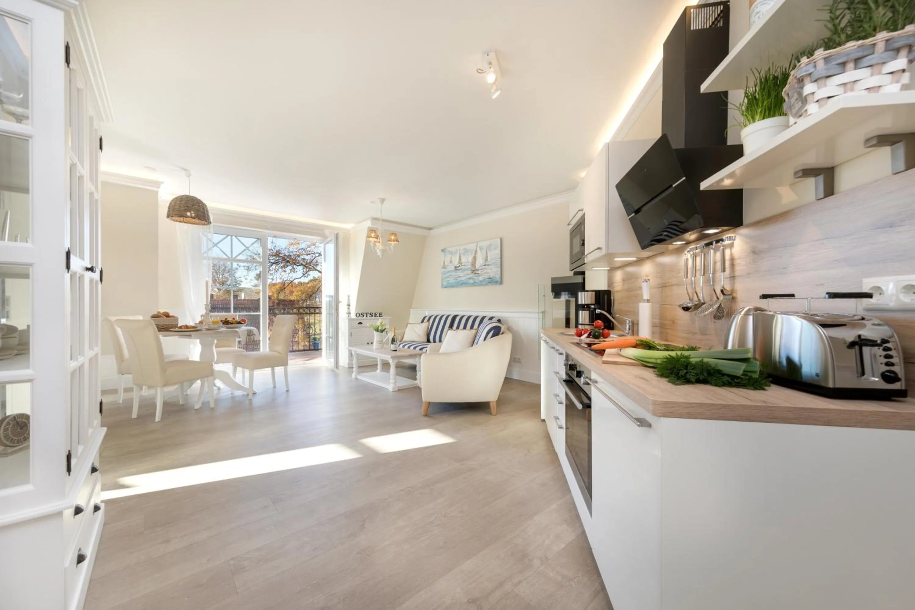 Kitchen or kitchenette in Villa Strandblick 8