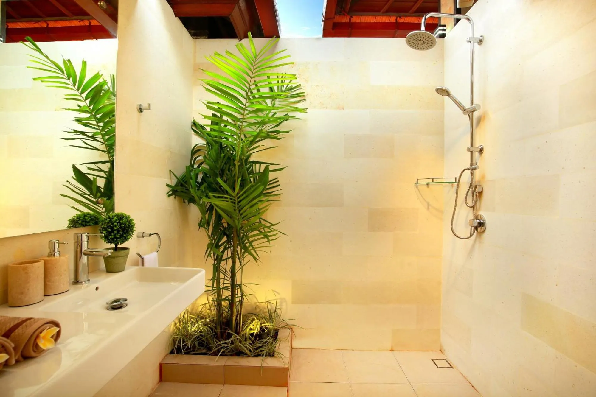 Shower in De Liza Villa Seminyak Beachside By Bali Asia Villa