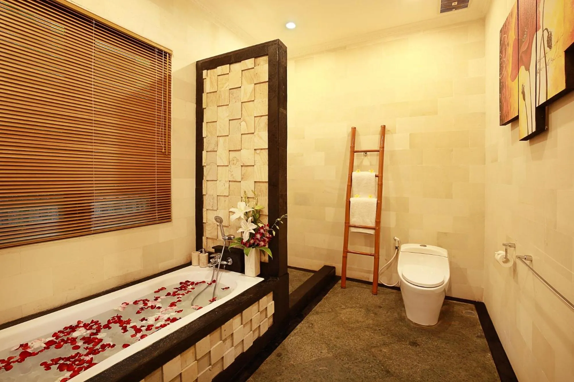 Bathroom, Bed in De Liza Villa Seminyak Beachside By Bali Asia Villa