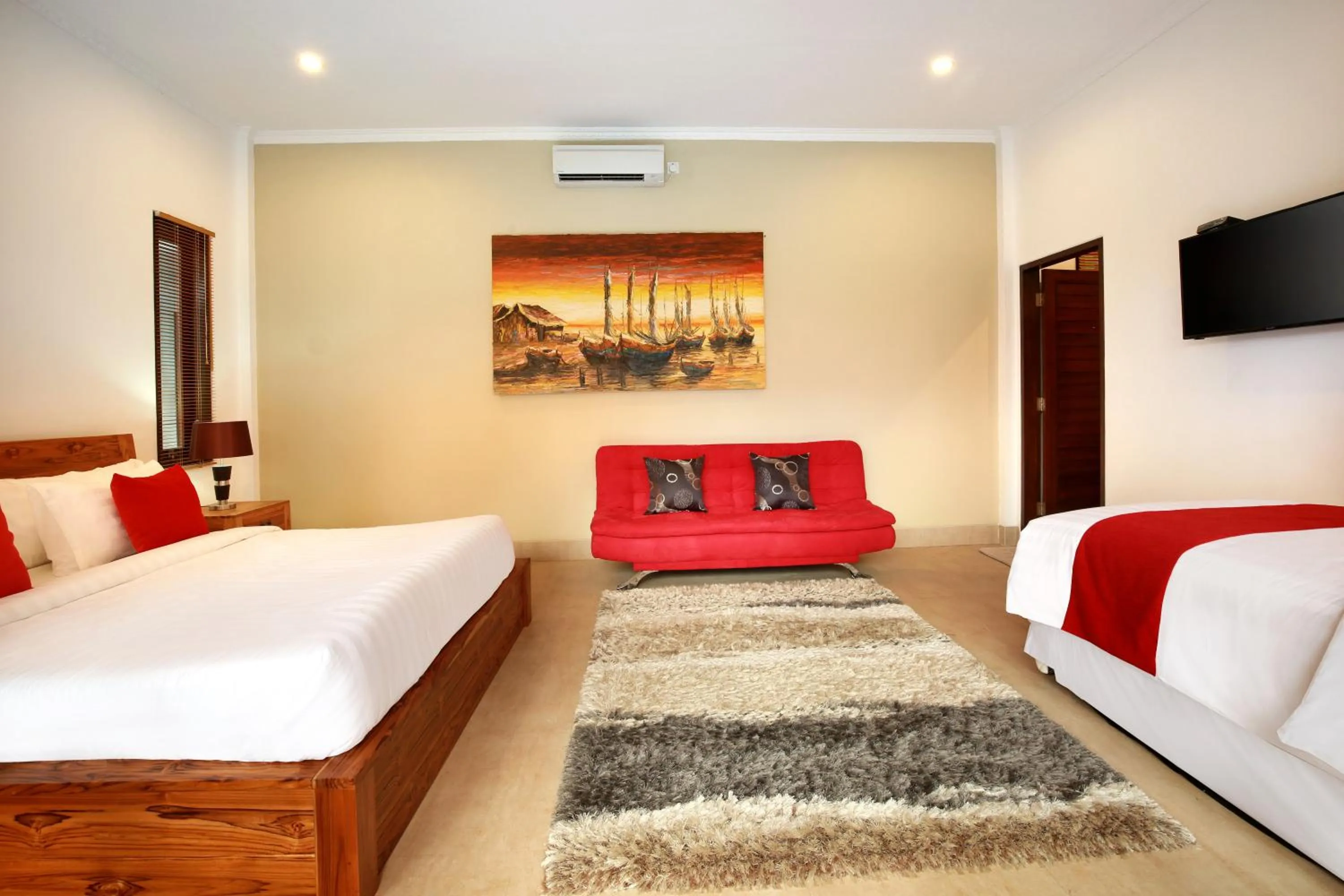 Bedroom, Bed in De Liza Villa Seminyak Beachside By Bali Asia Villa