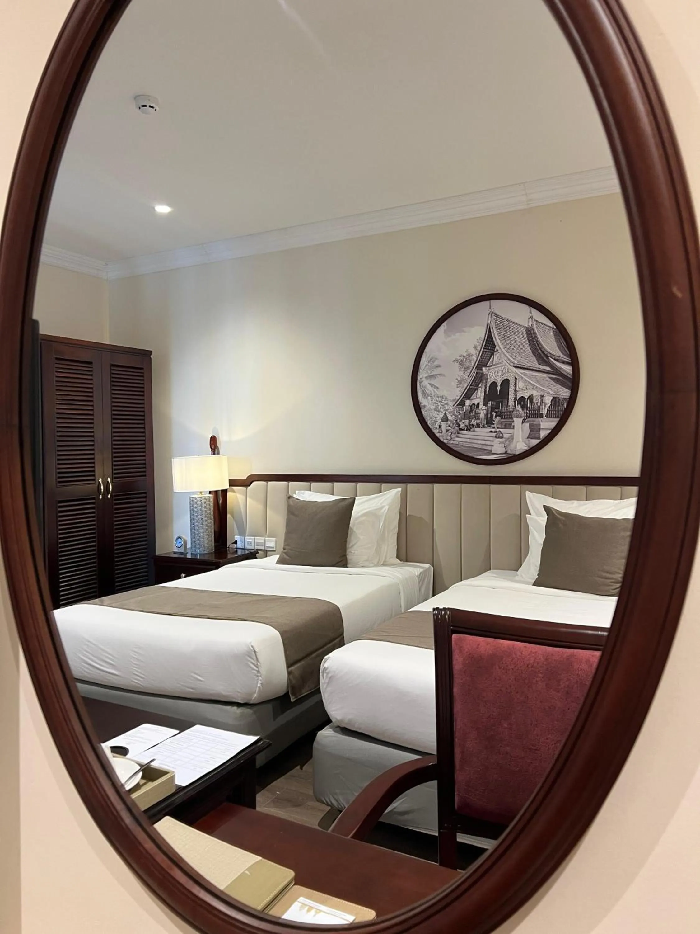 Bed in Champa Palace Hotel