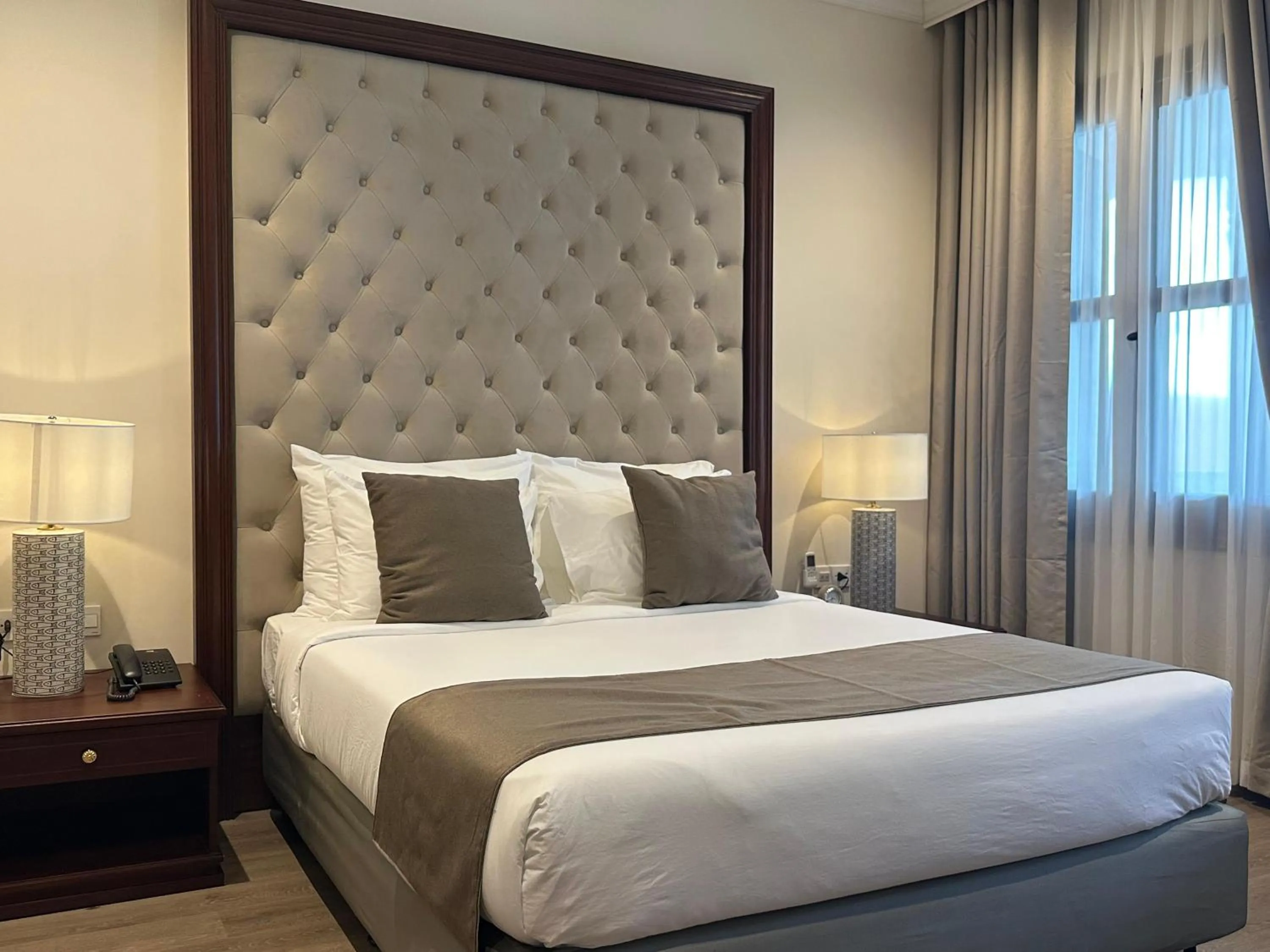 Bed in Champa Palace Hotel