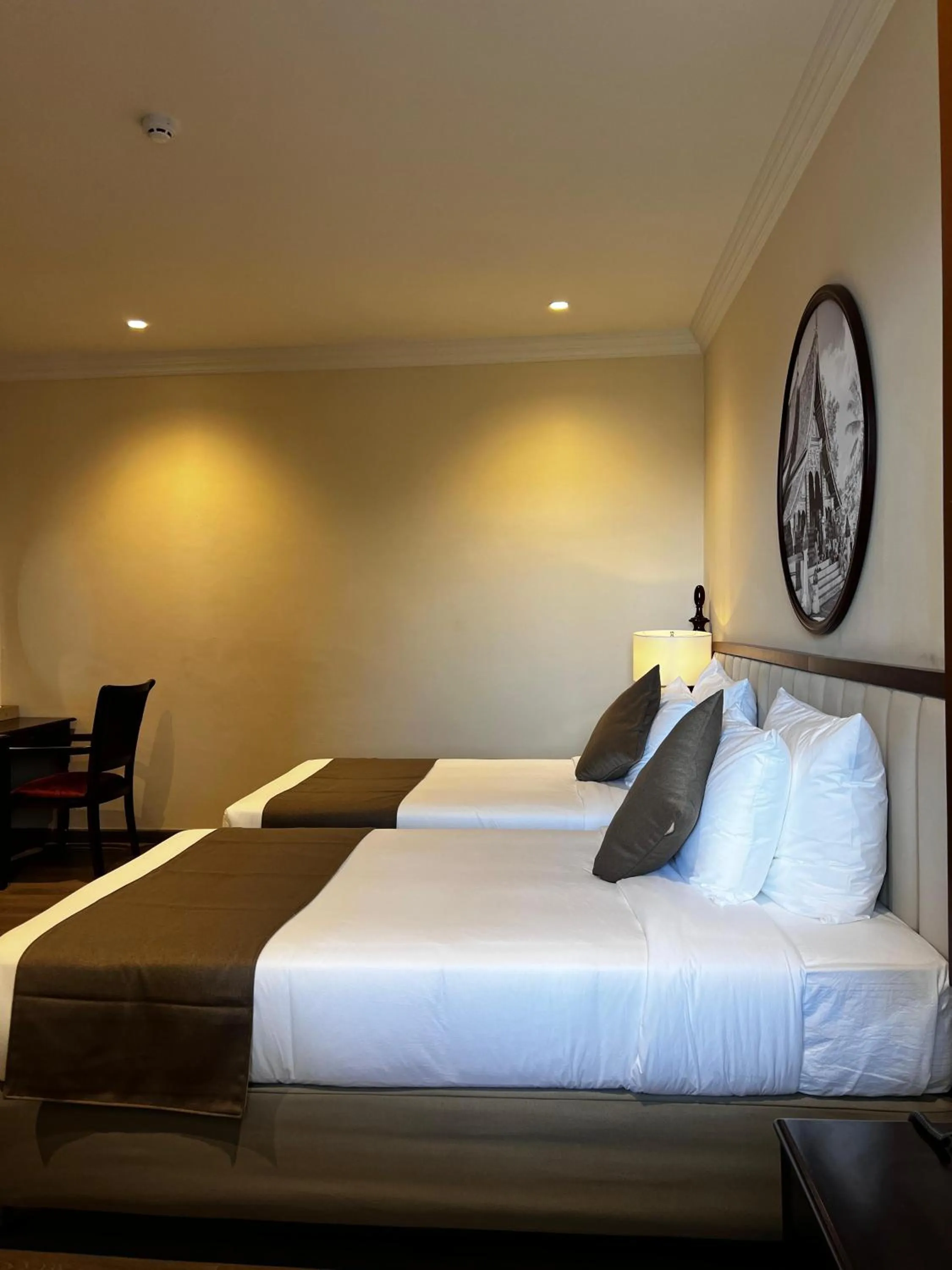 Bed in Champa Palace Hotel