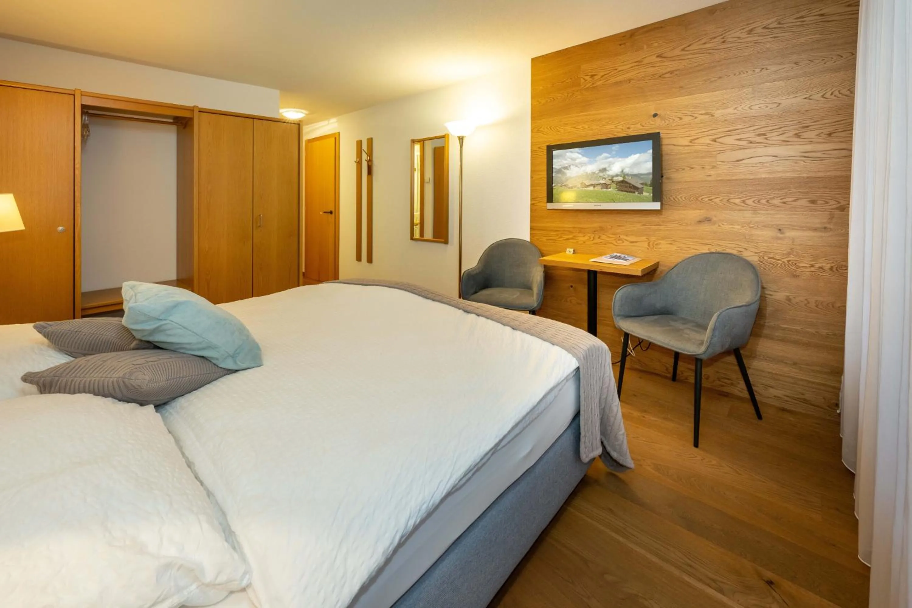 Bed in Hotel Bellwald