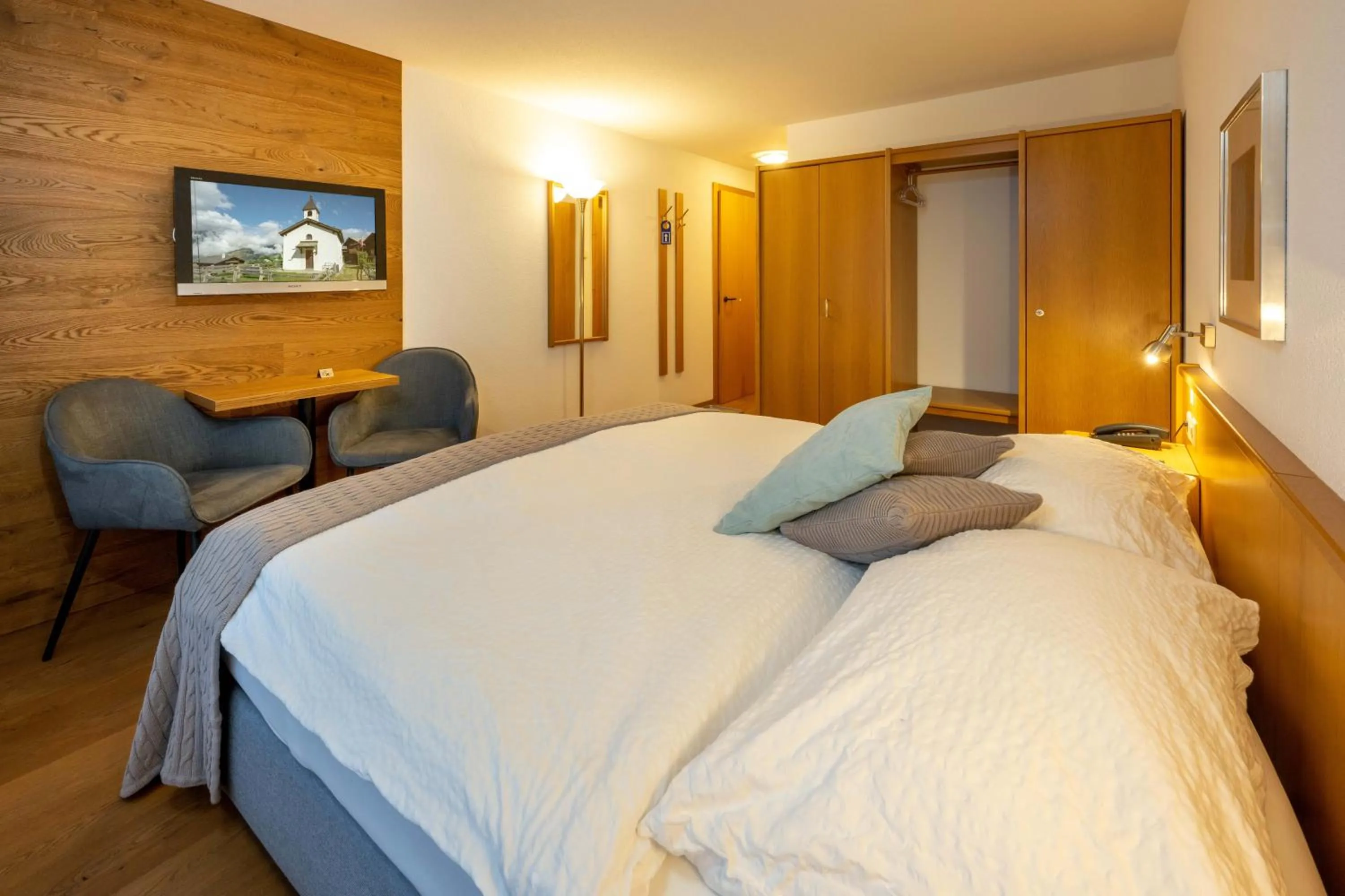 Bed in Hotel Bellwald