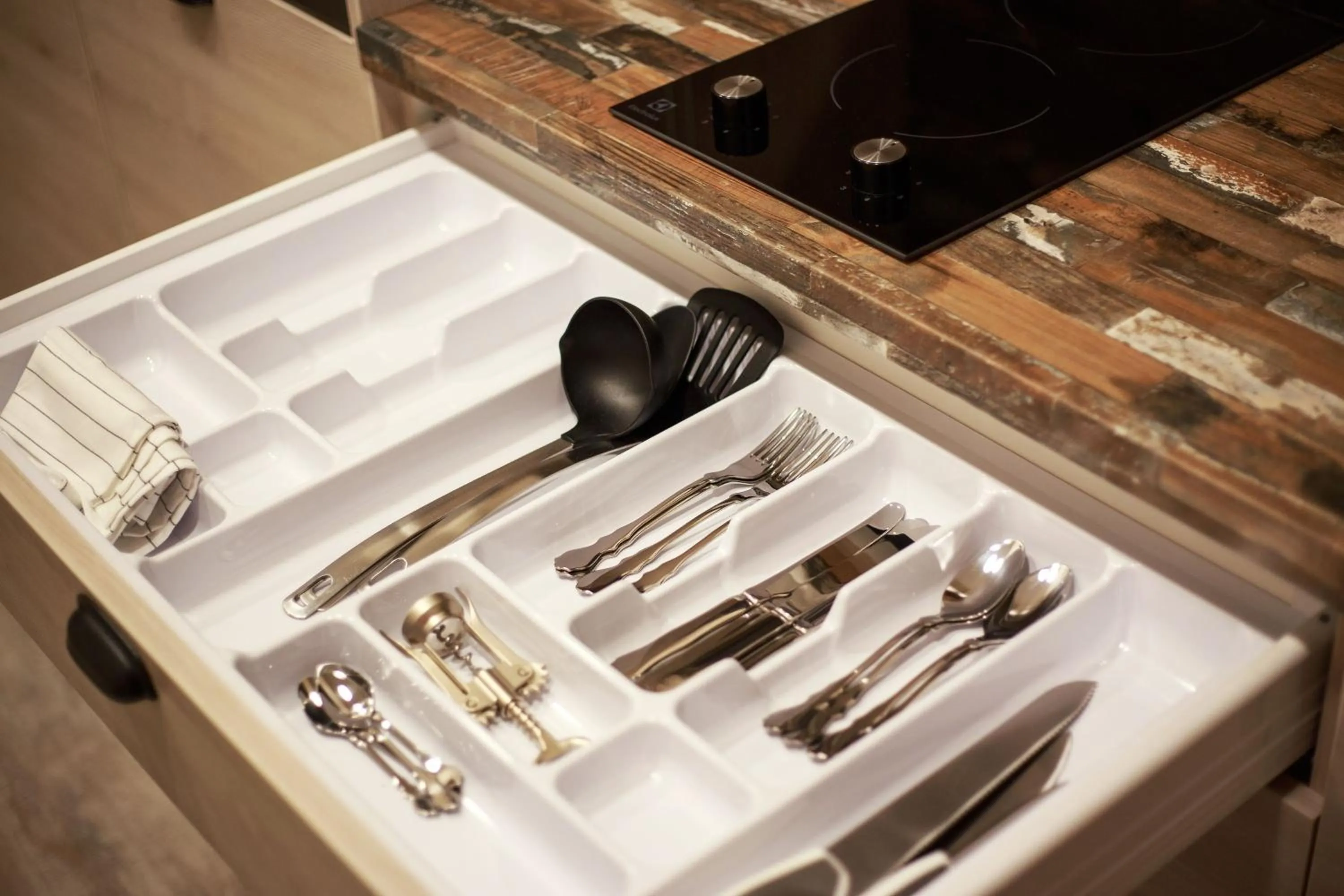 Kitchen or kitchenette in Old Town Trio Apartments