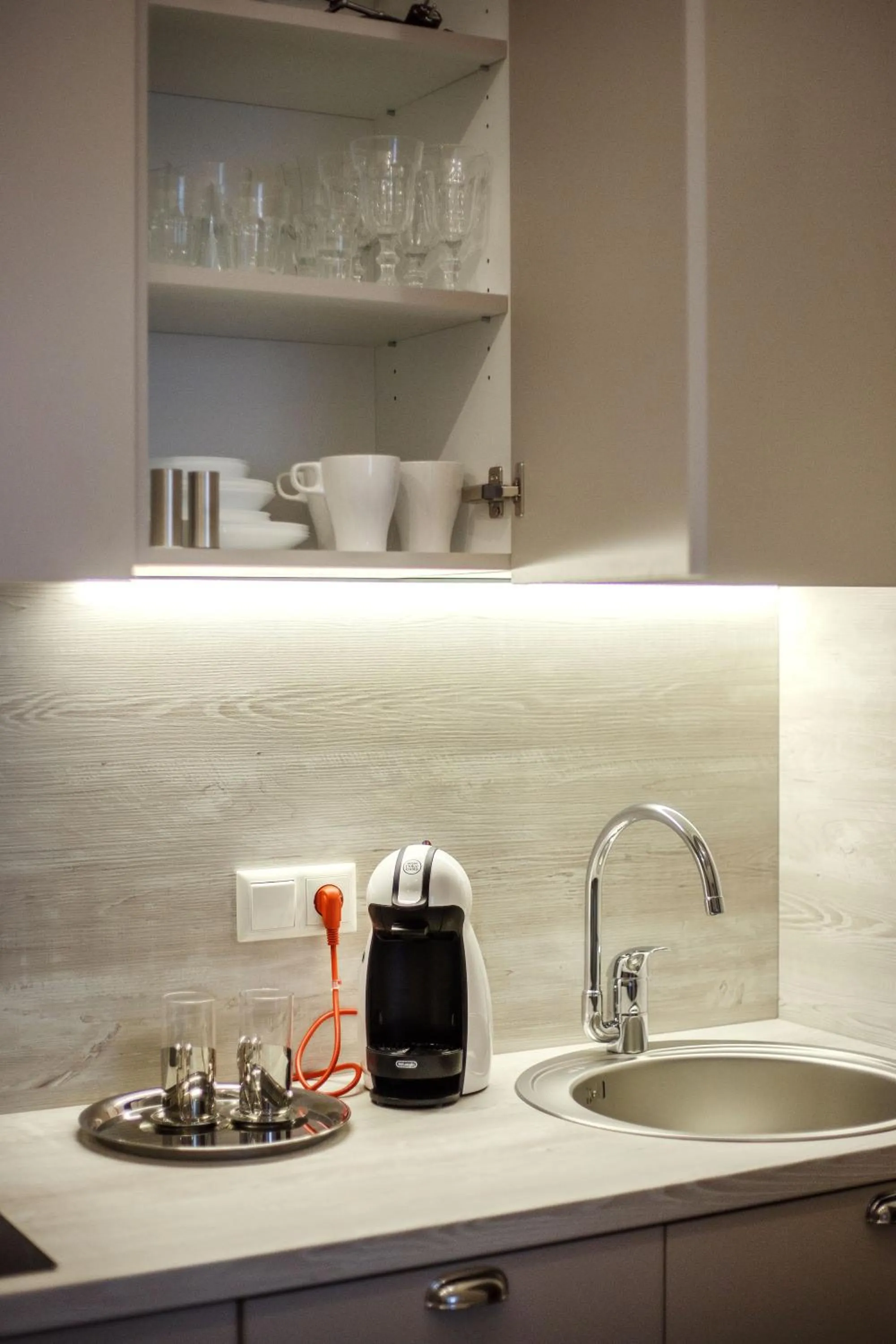 Kitchen or kitchenette in Old Town Trio Apartments