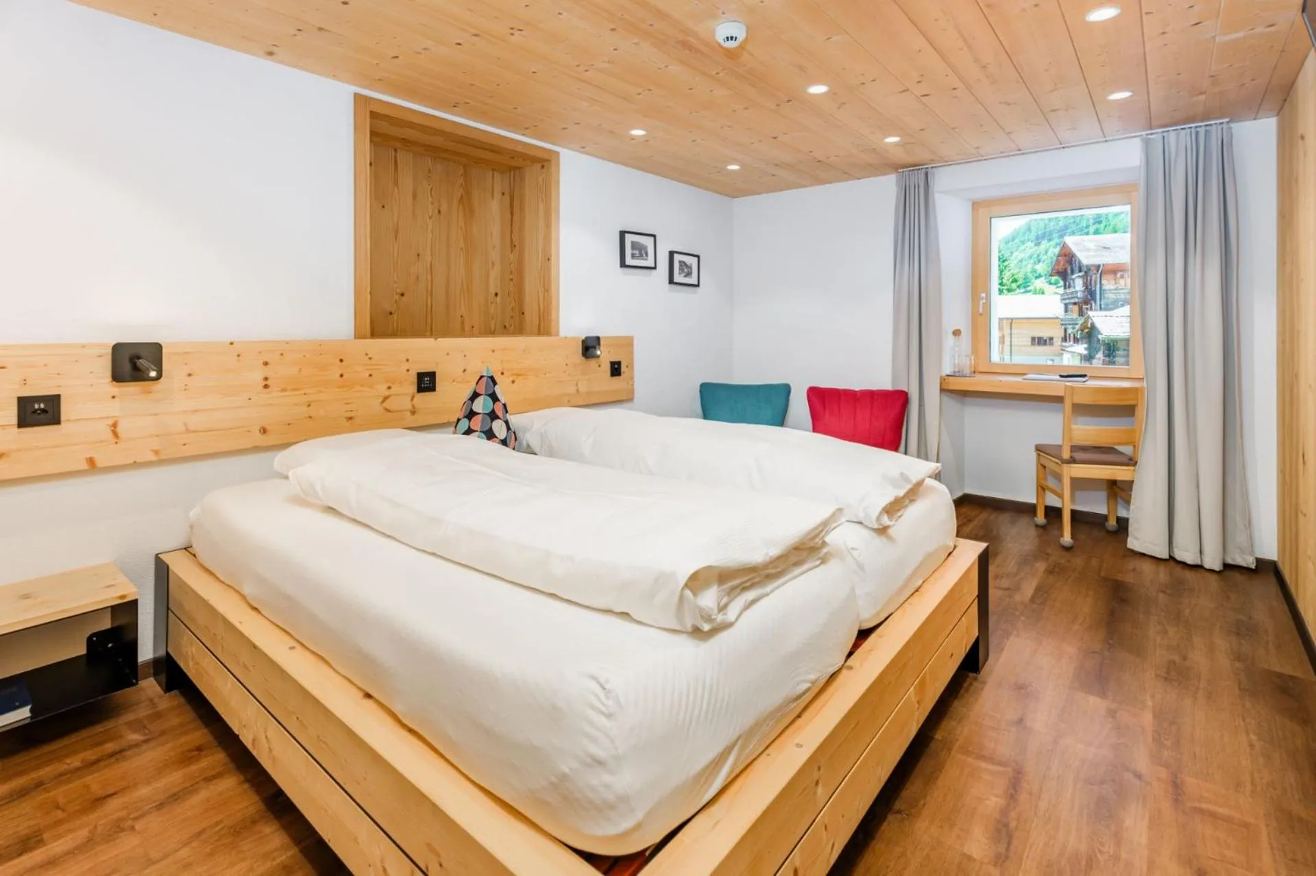 Bed in Hotel Furka