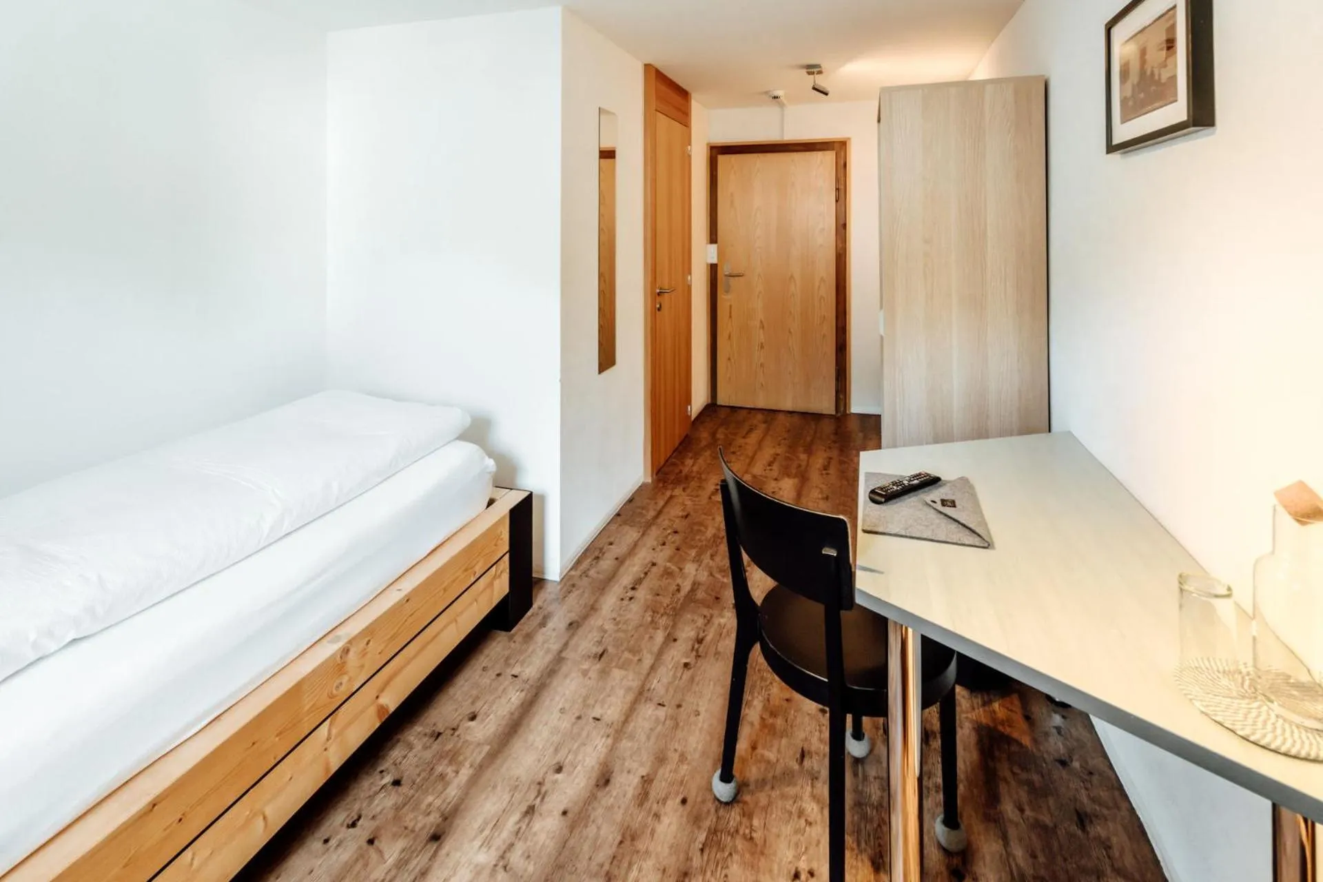 Bed in Hotel Furka