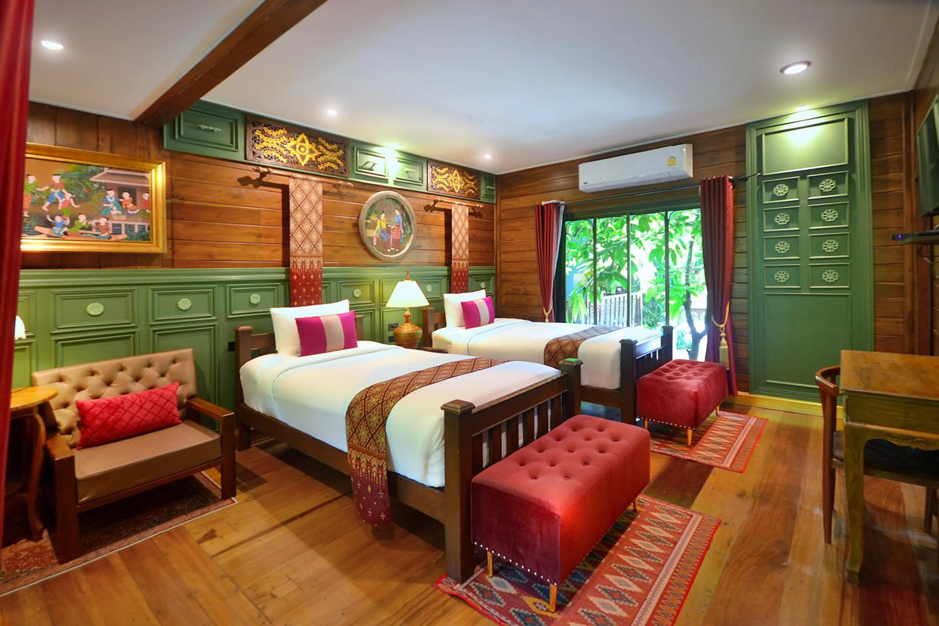 Bed in Thai Thai Sukhothai Resort