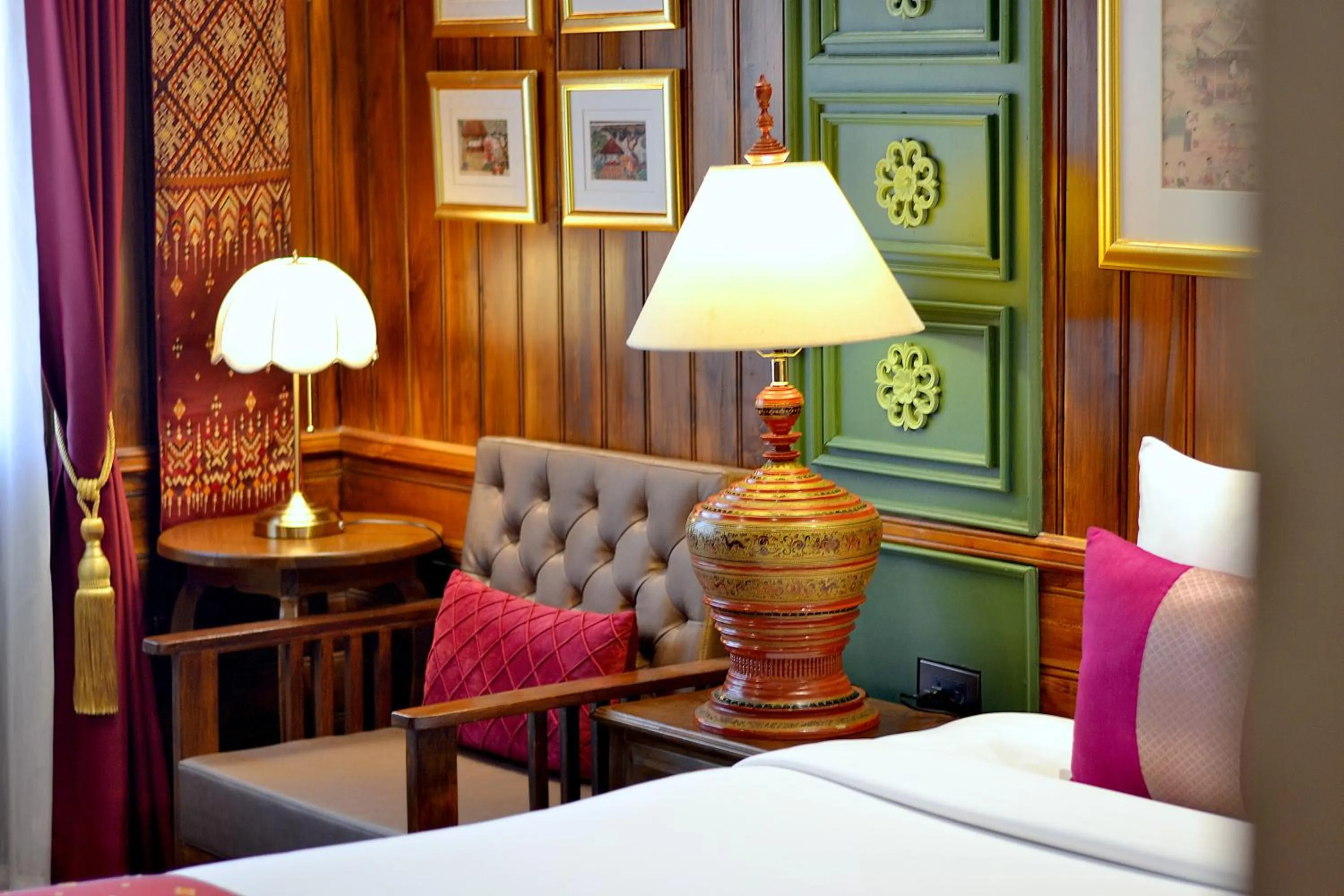 Decorative detail, Bed in Thai Thai Sukhothai Resort