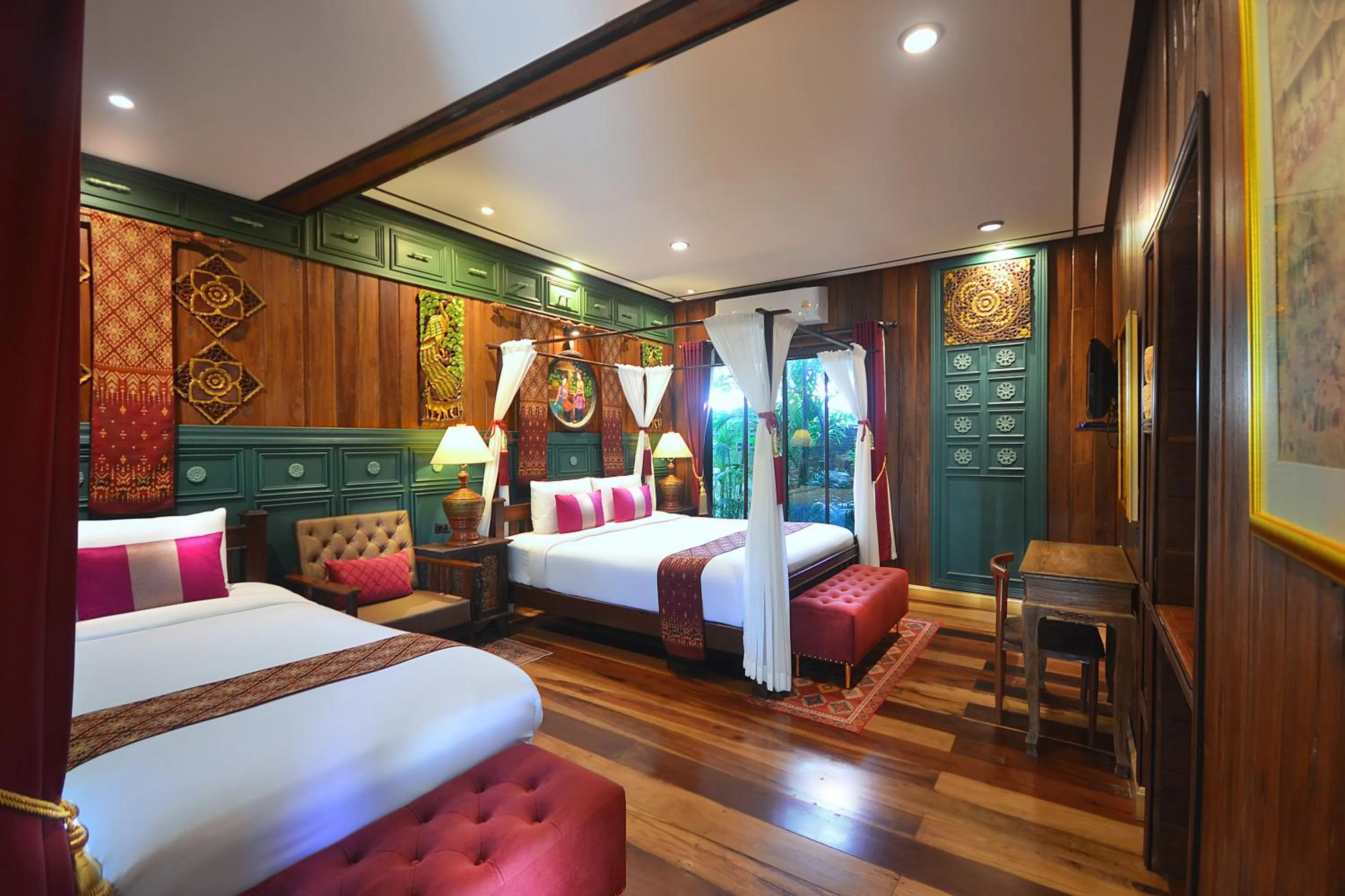 Bed in Thai Thai Sukhothai Resort