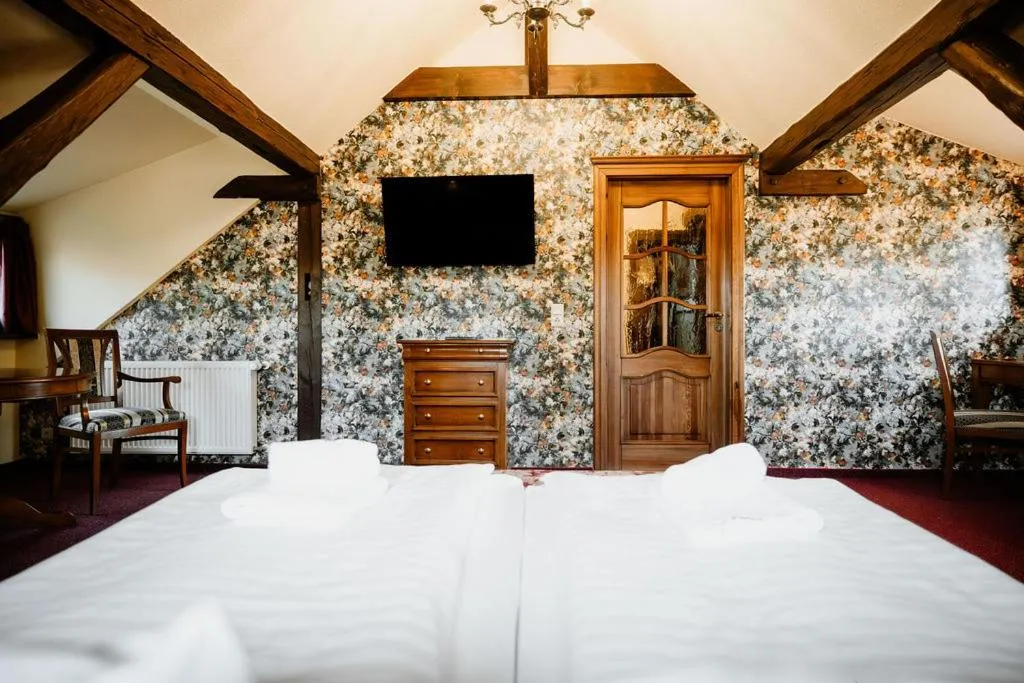 Bed in Schlosshotel Stecklenberg