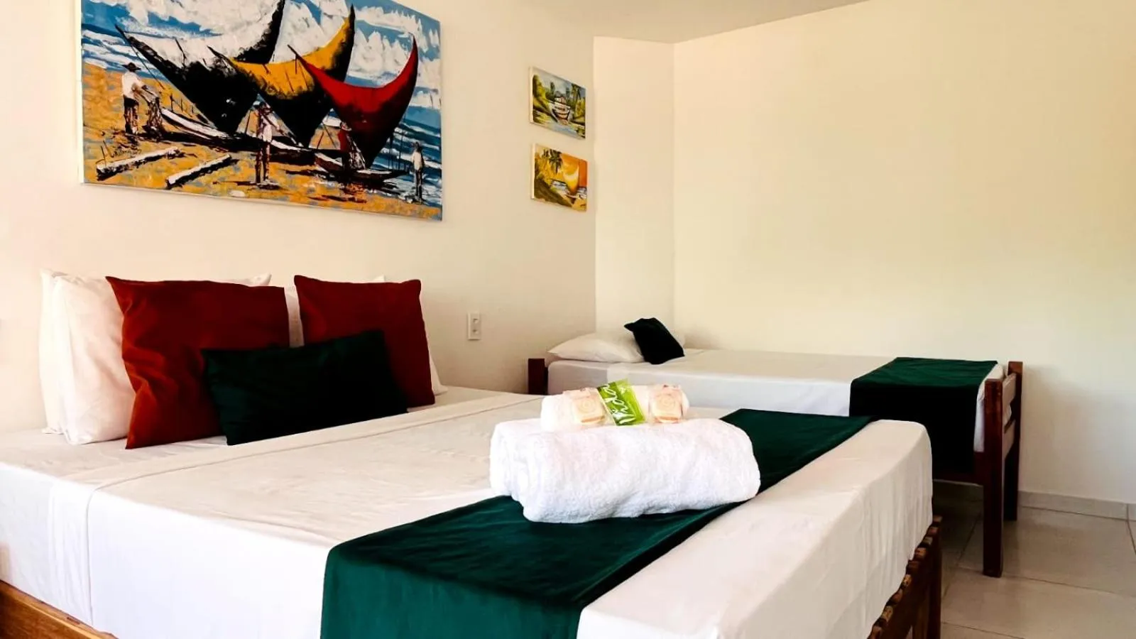 Bed in Pousada Enero