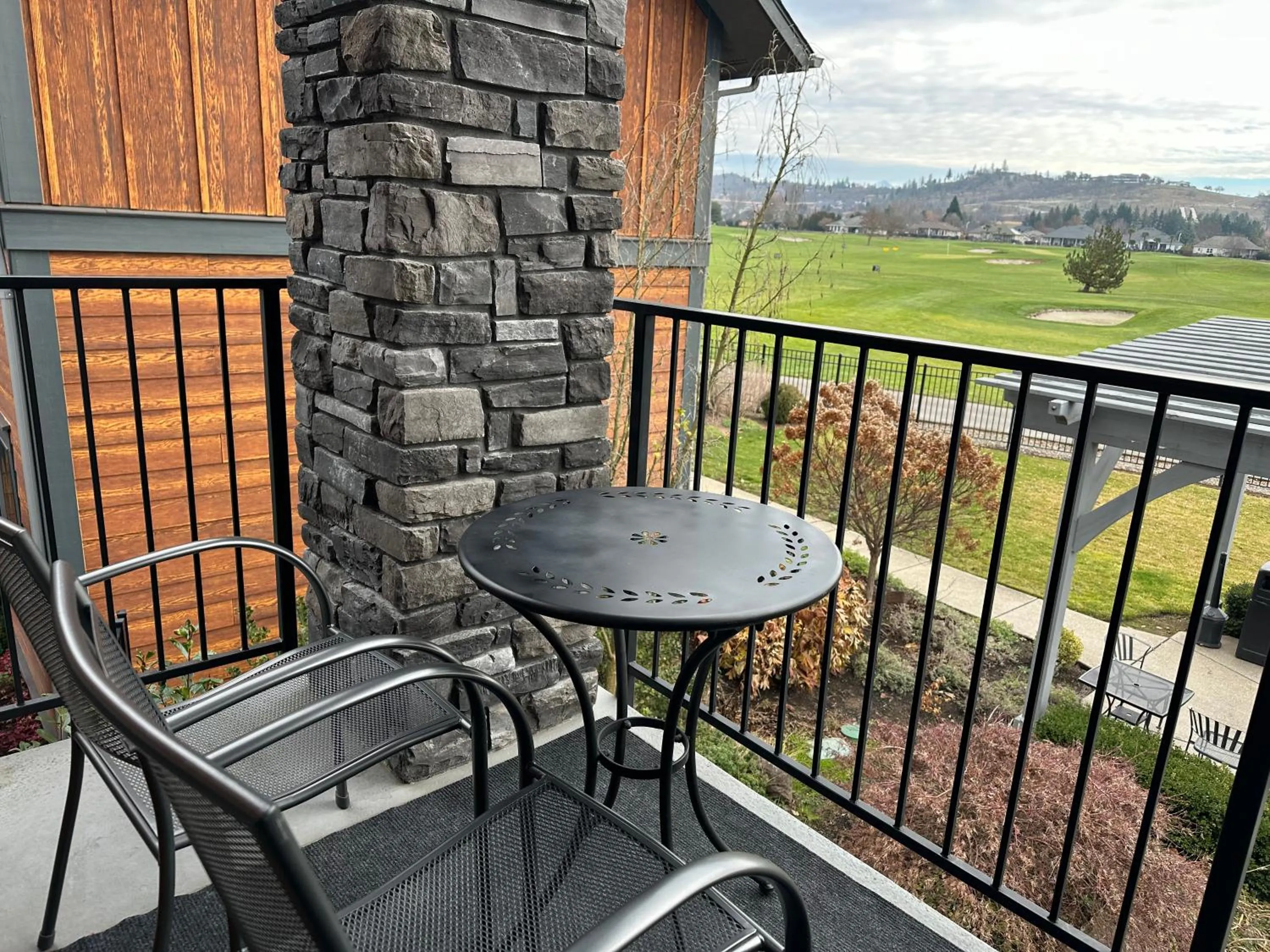 Patio in Resort at Eagle Point Golf Club Lodging