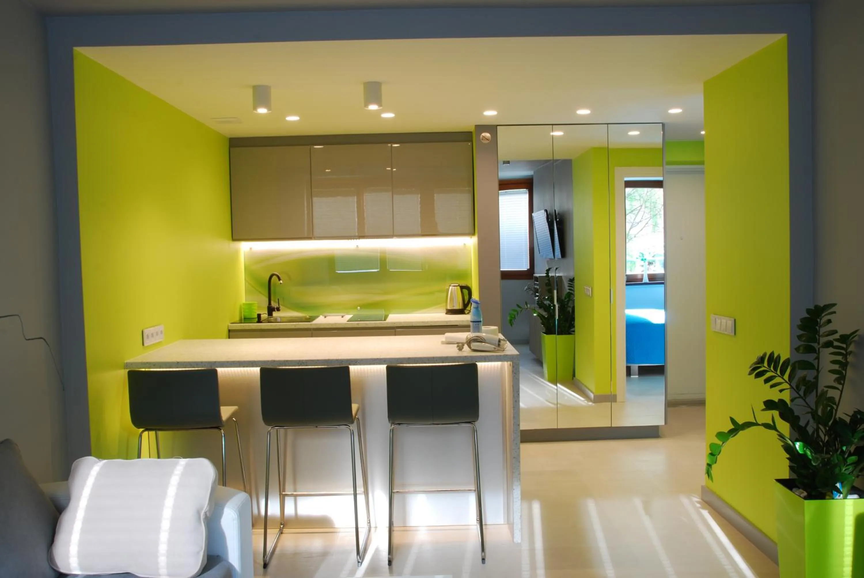 Kitchen or kitchenette in Good Time Apartments Warsaw City Center