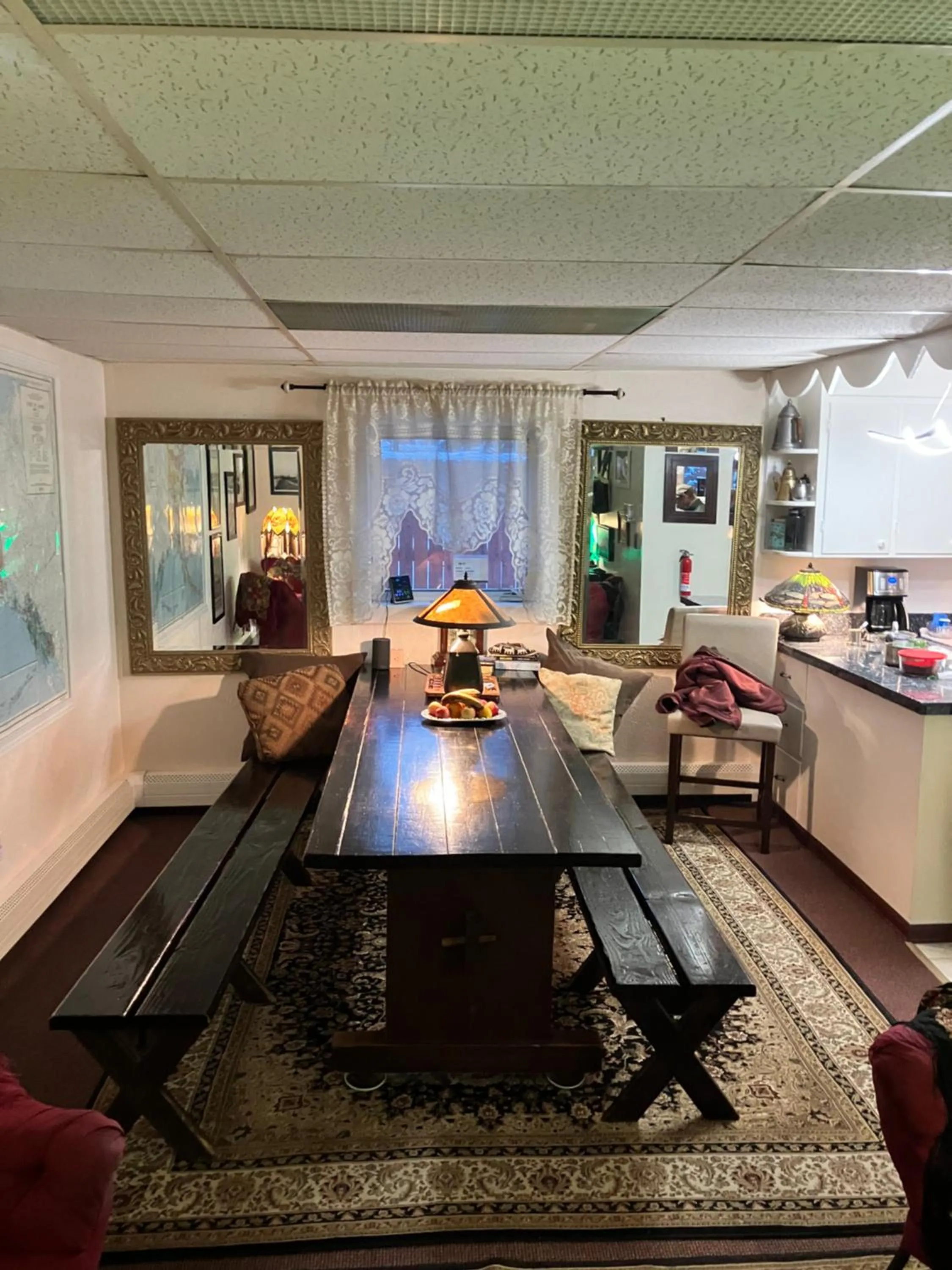 Seating area in Billie's Backpackers Hostel