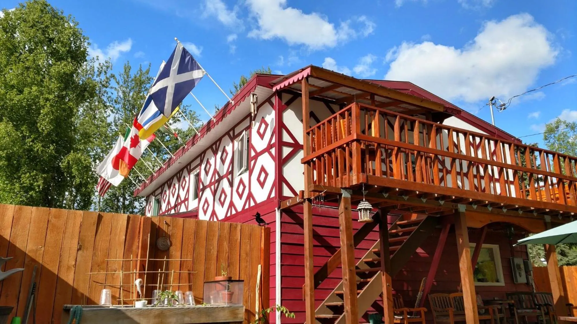 Balcony/Terrace in Billie's Backpackers Hostel
