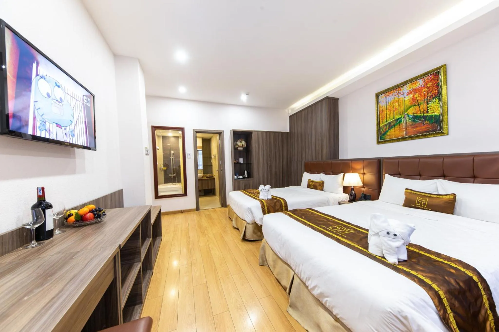 Bed in Mai Thang Hotel Da Lat