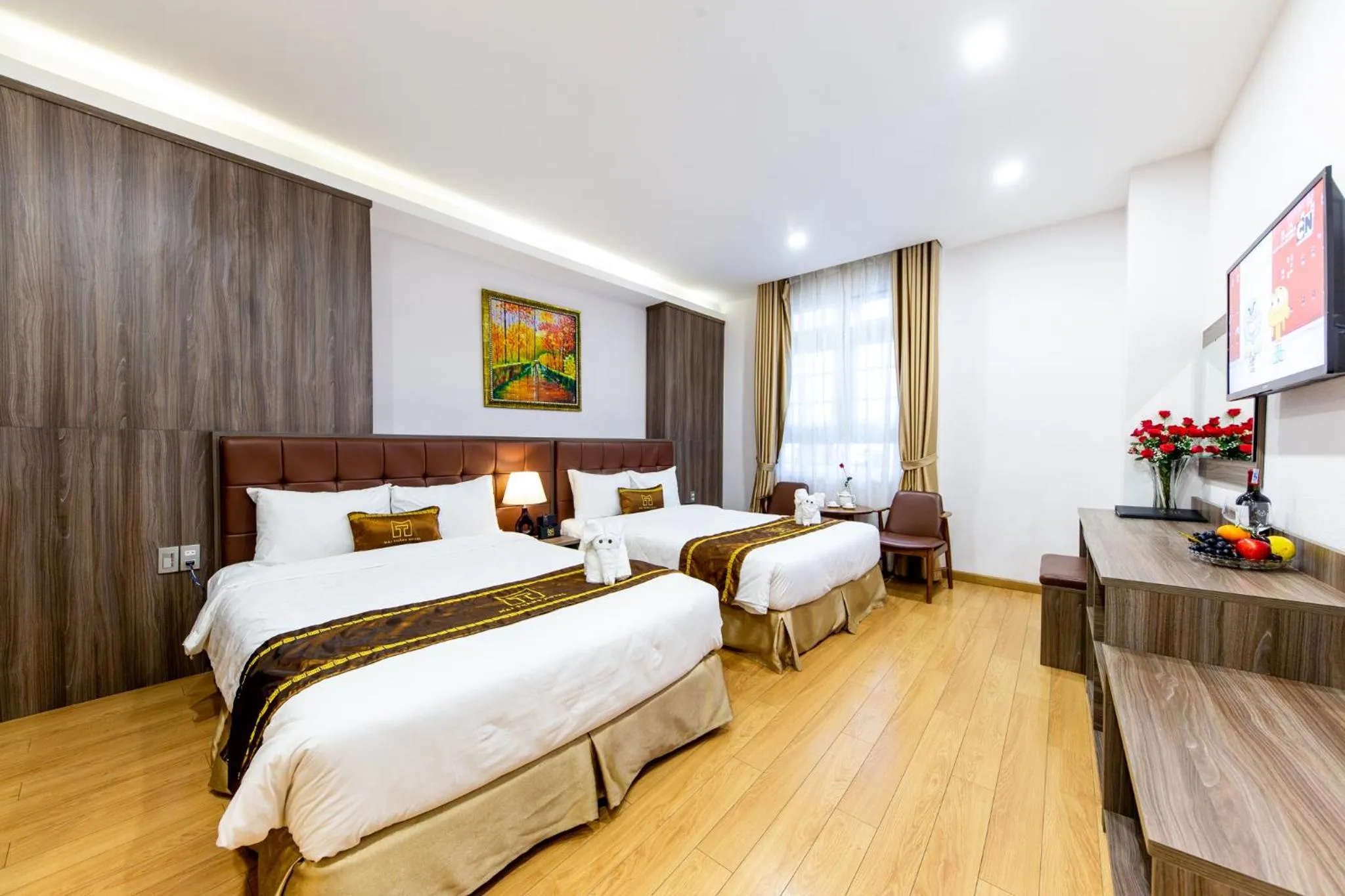 Bed in Mai Thang Hotel Da Lat