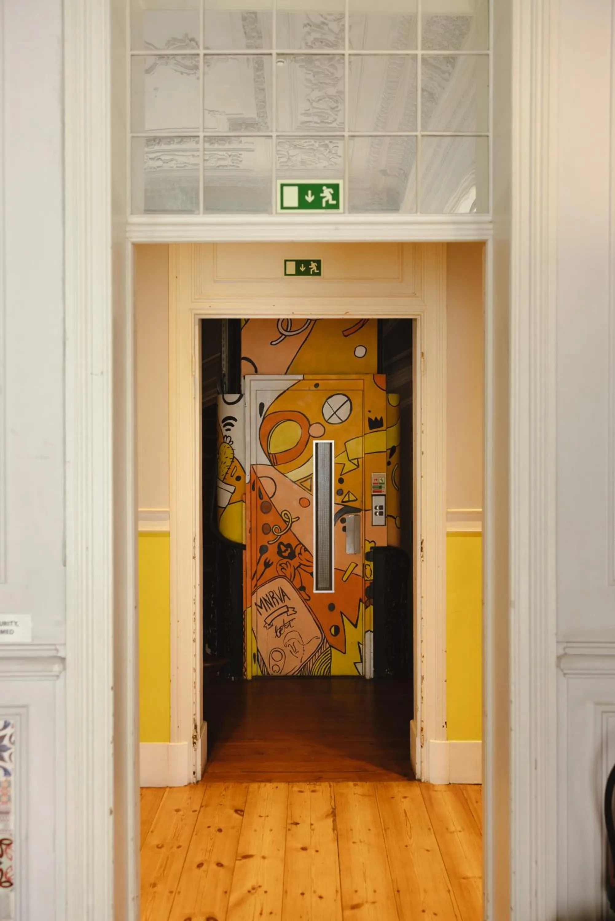 elevator in Lisb'on Hostel