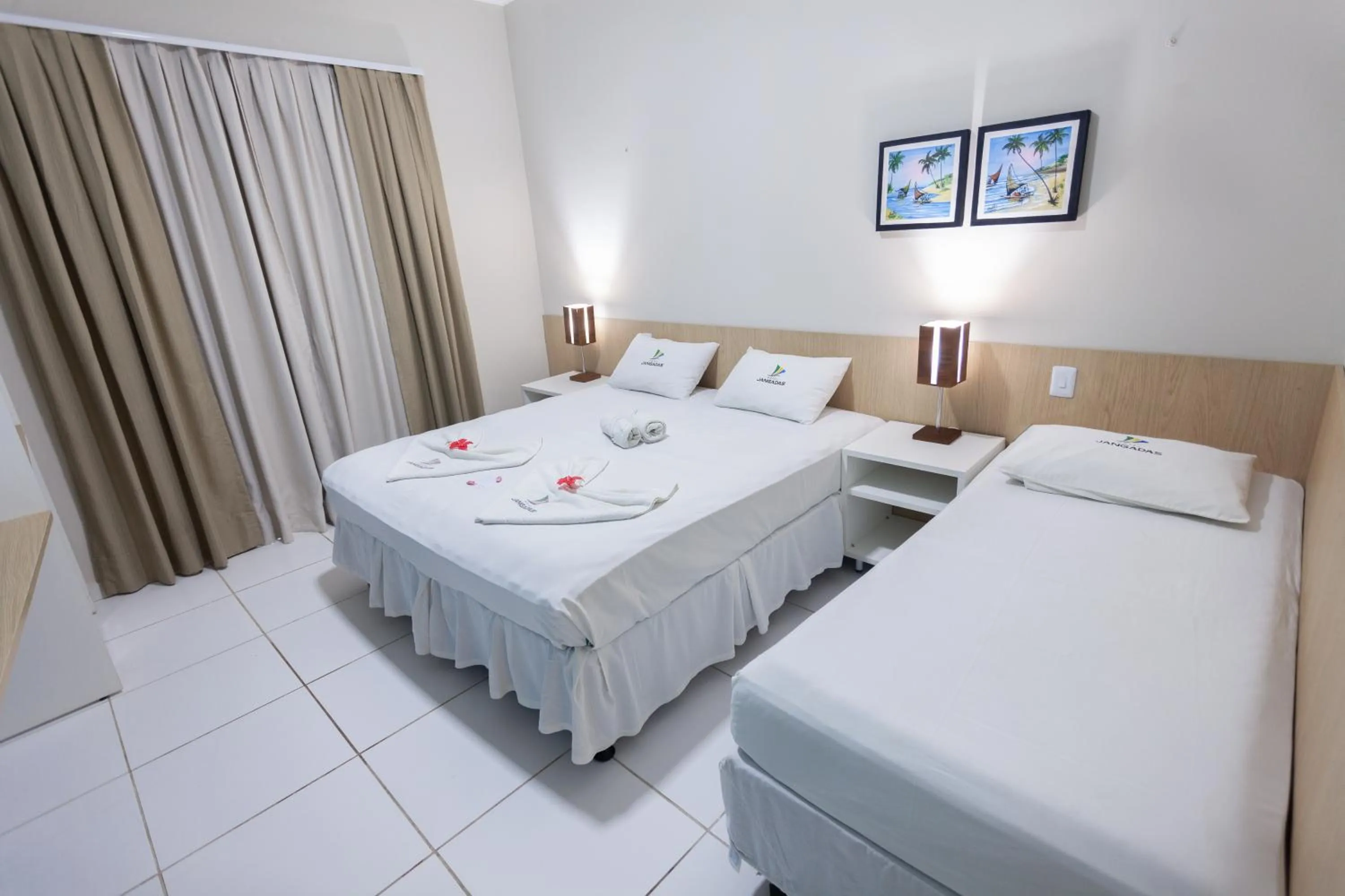 Bed in Hotel Jangadas