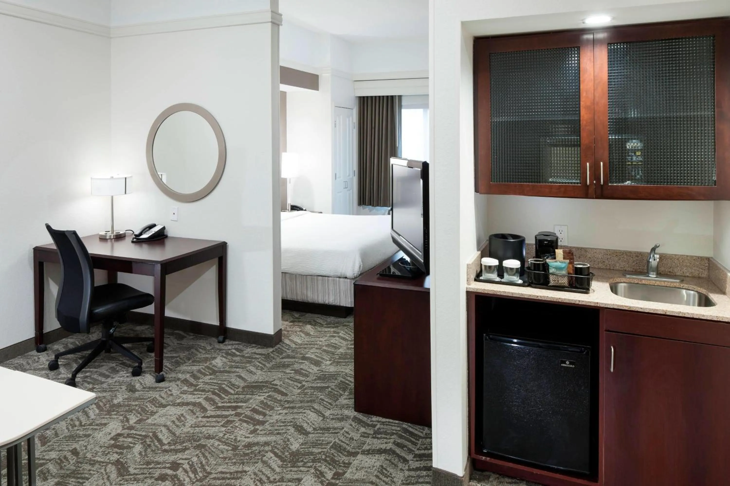 Photo of the whole room, Bed in SpringHill Suites Columbus