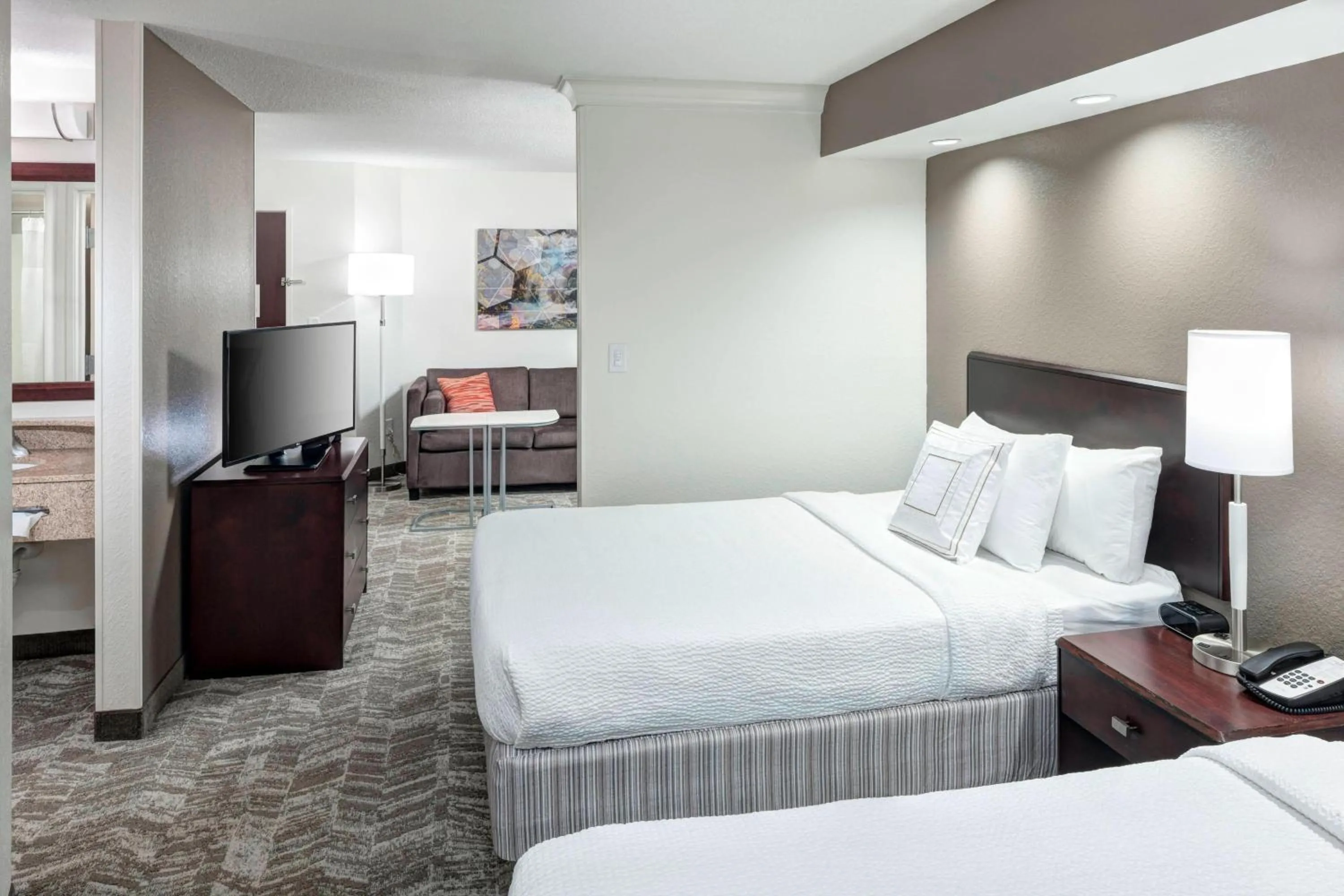 Photo of the whole room, Bed in SpringHill Suites Columbus