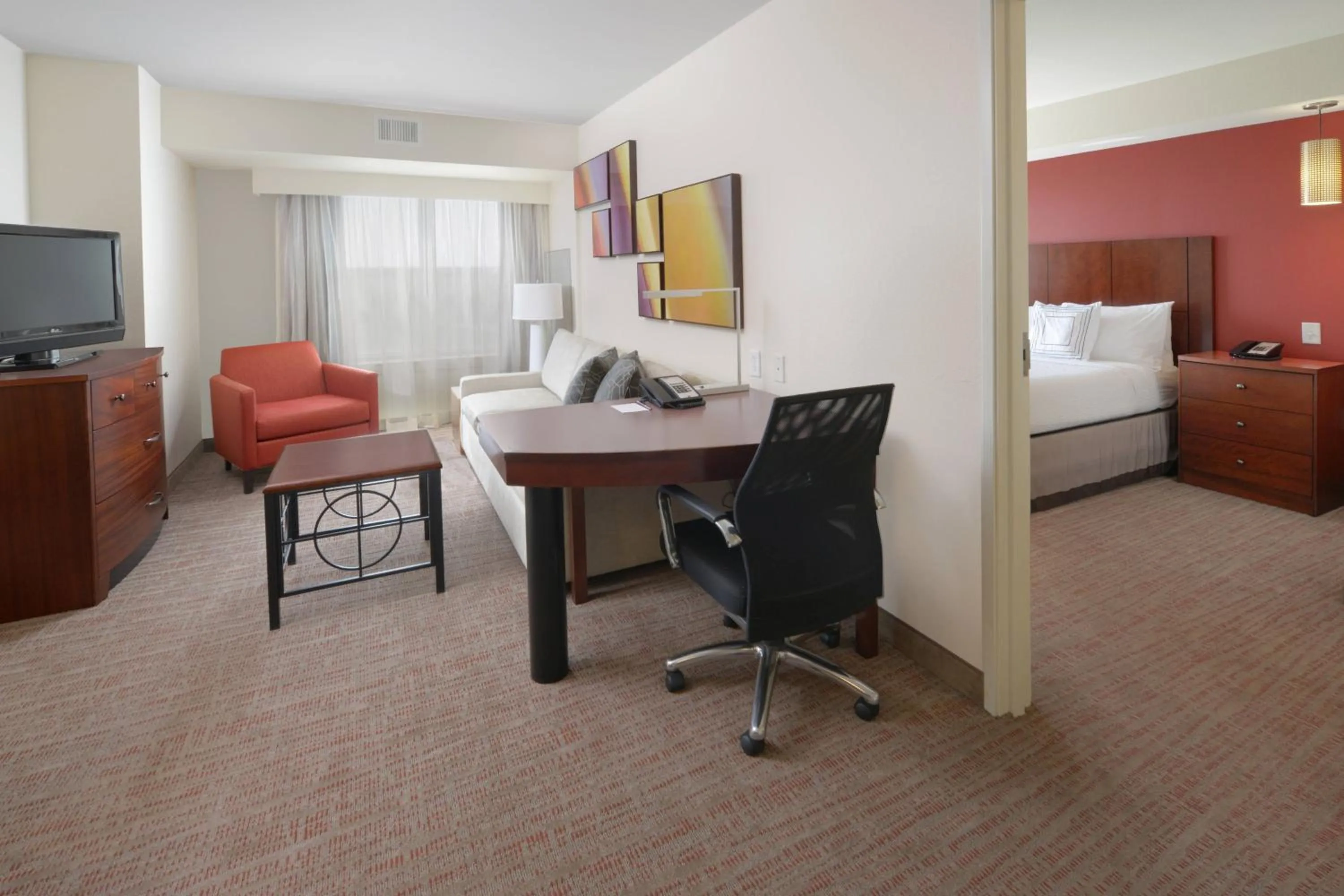 Bedroom, Bed in Residence Inn by Marriott Dallas Plano The Colony