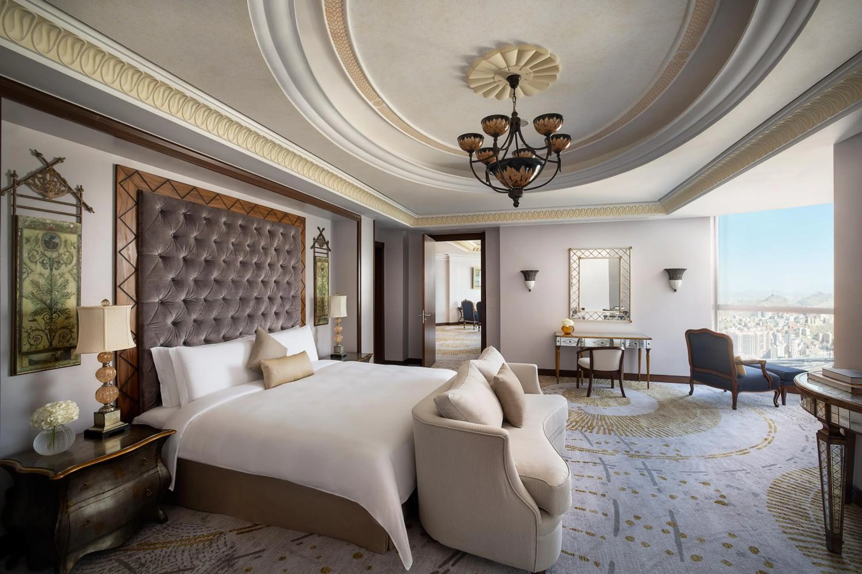 Bedroom, Bed in Raffles Makkah Palace