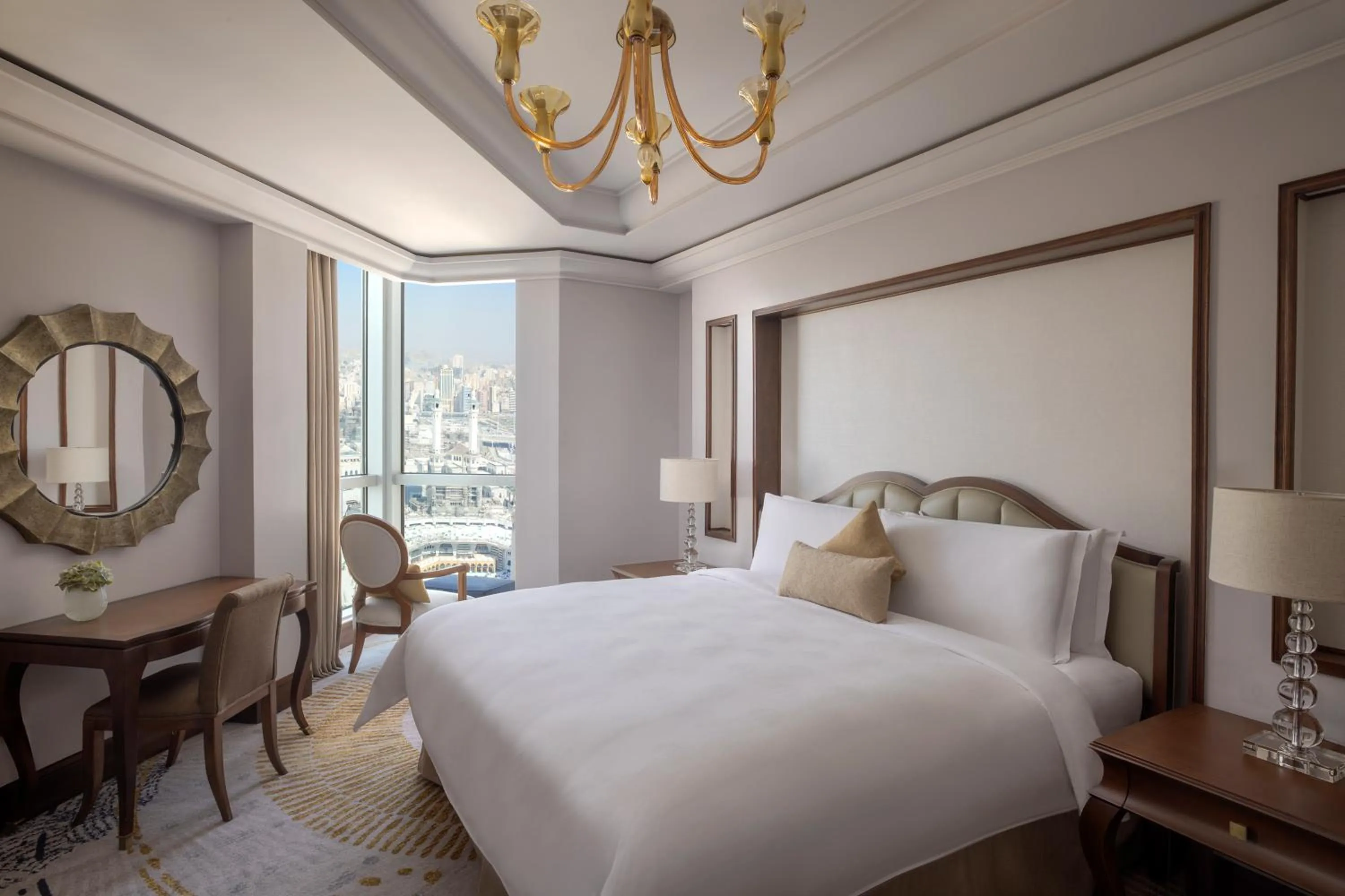 Bedroom, Bed in Raffles Makkah Palace