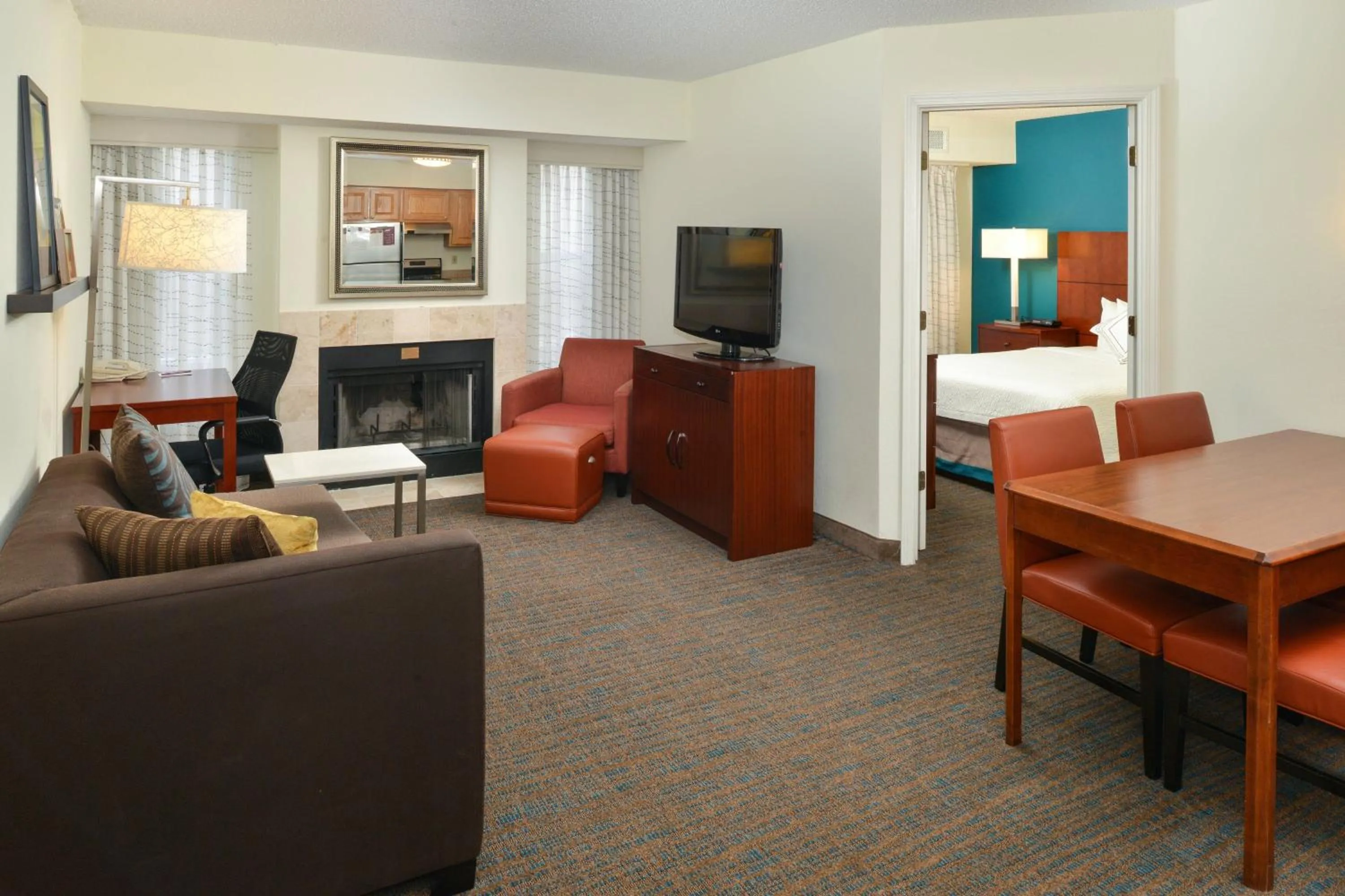 Living room, Bed in Residence Inn Pinehurst Southern Pines