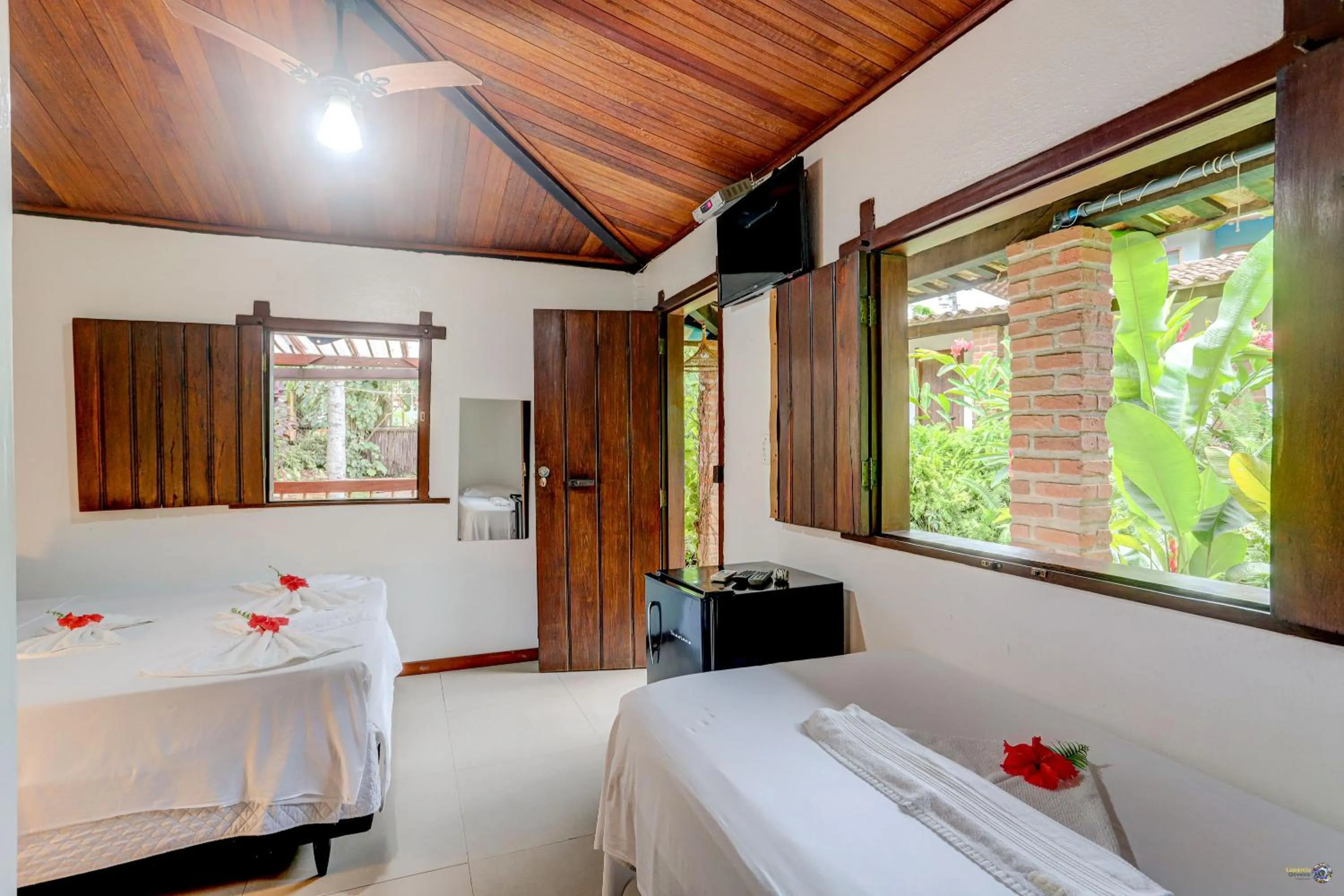 Bed in Pousada Piratas